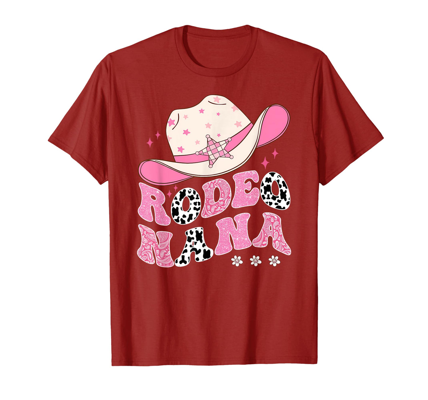 Rodeo Nana Pink CowGirl 1St Birthday Family Matching T-Shirt