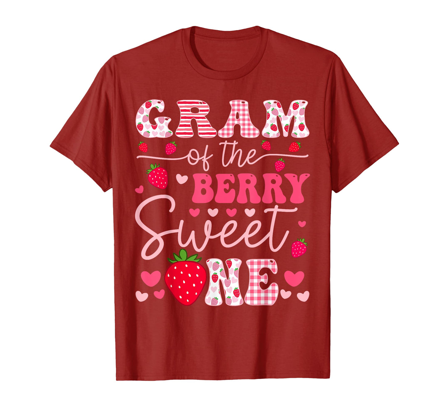 Gram Of The Berry Sweet One Strawberry Groovy T-Shirt