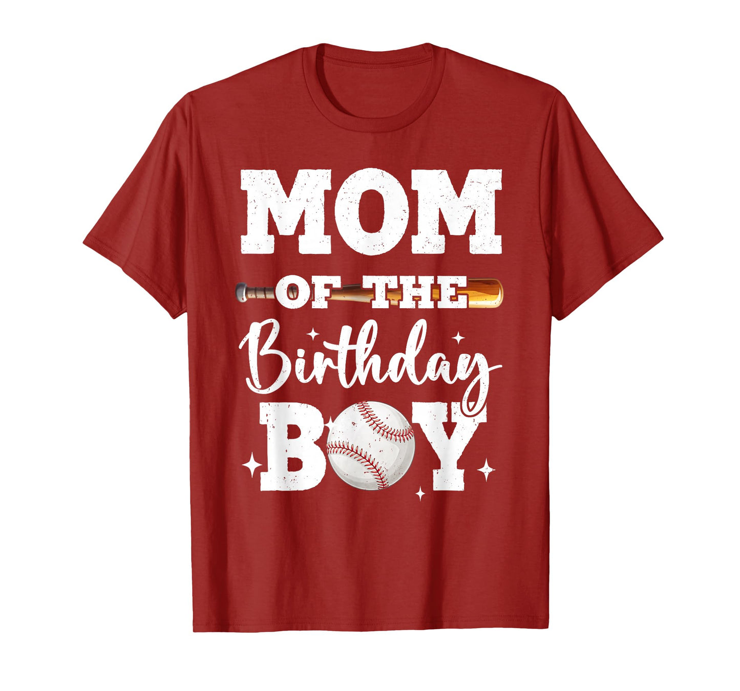 Mom of The Birthday Boy Baseball Bday Family T-Shirt