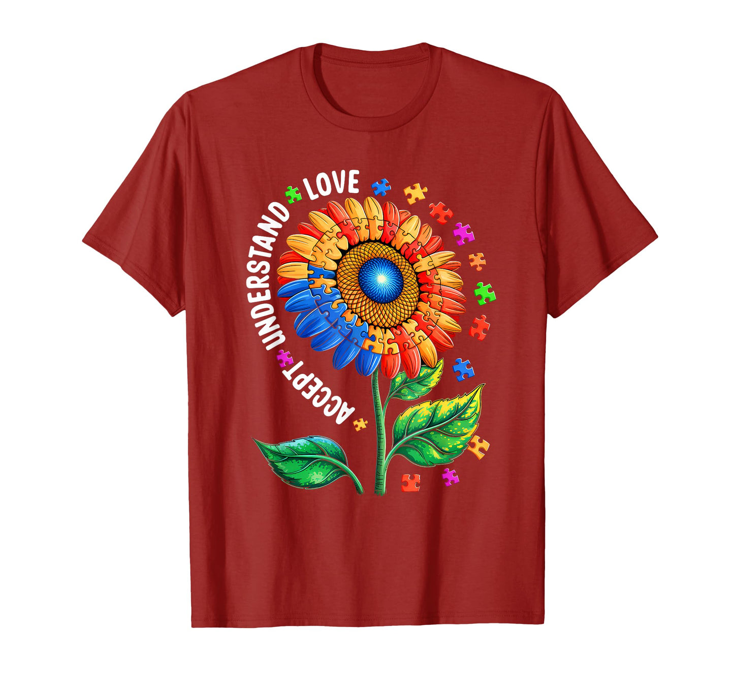 Autism Awareness Sunflower Men Women Kids Autism Sunflower T-Shirt