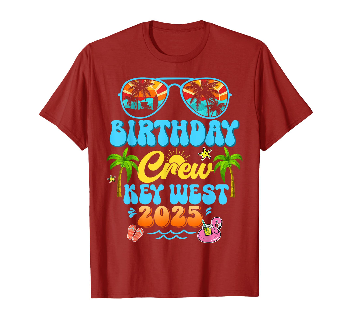Key West Birthday Crew Vacation Cruise 2025 Summer Trip T-Shirt
