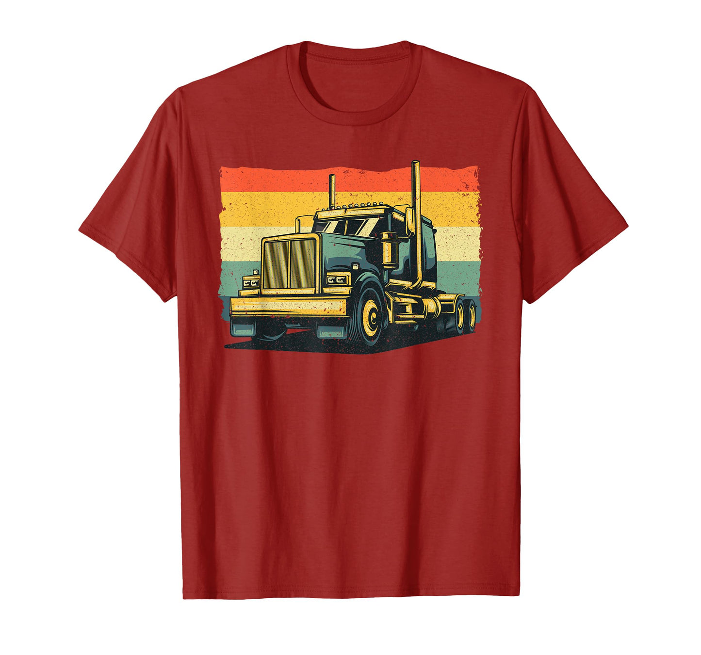 Vintage Trucker Art For Men Women Kids Trucking Truck Driver T-Shirt