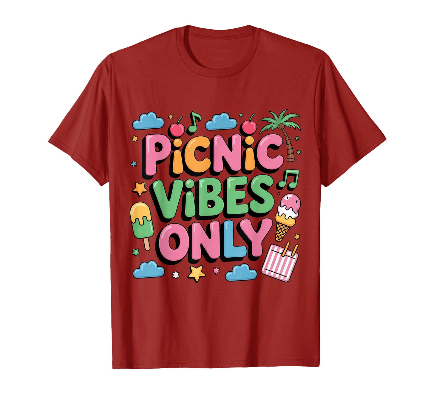 Funny Picnic Vibes Only For Family Matching summer T-Shirt