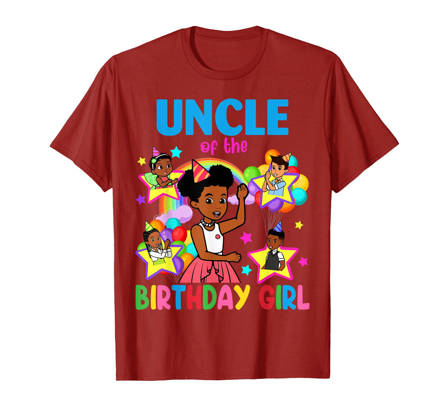 Uncle Of Birthday Girl Gracie Birthday Dolls Girl Party T-Shirt
