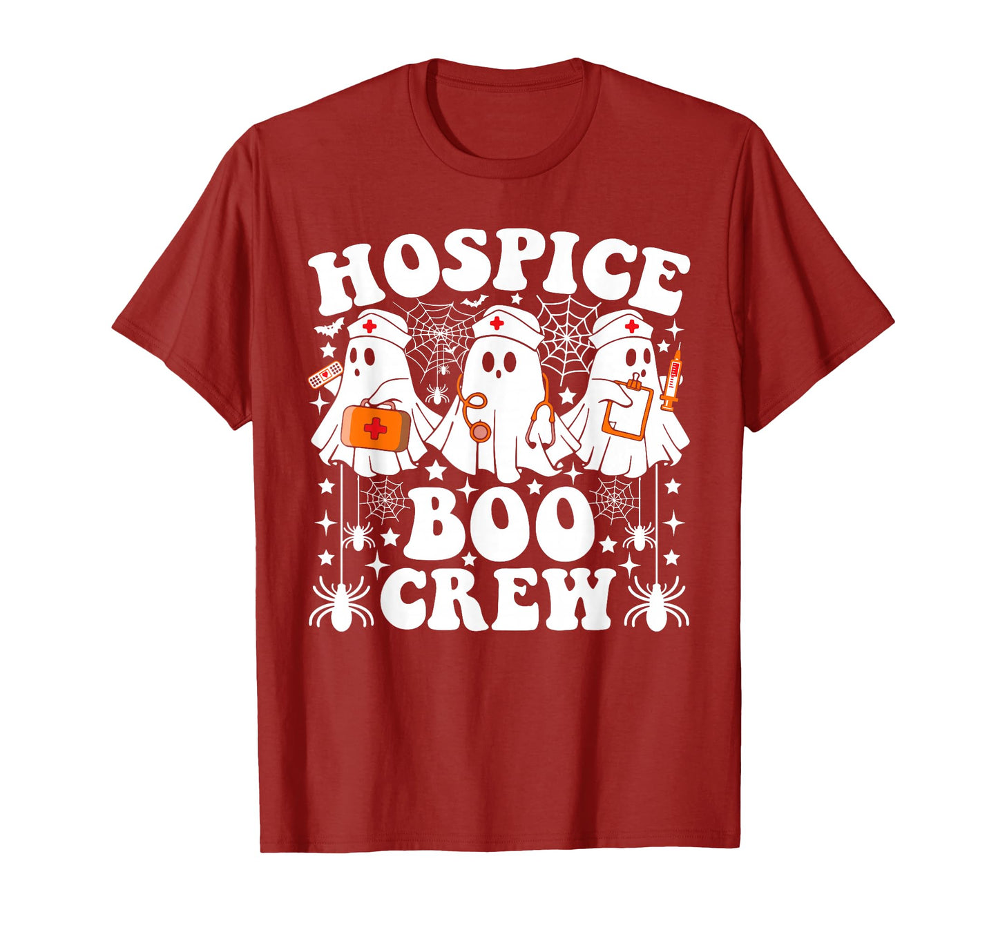 Hospice Boo Crew Nurse Funny Ghost Halloween T-Shirt