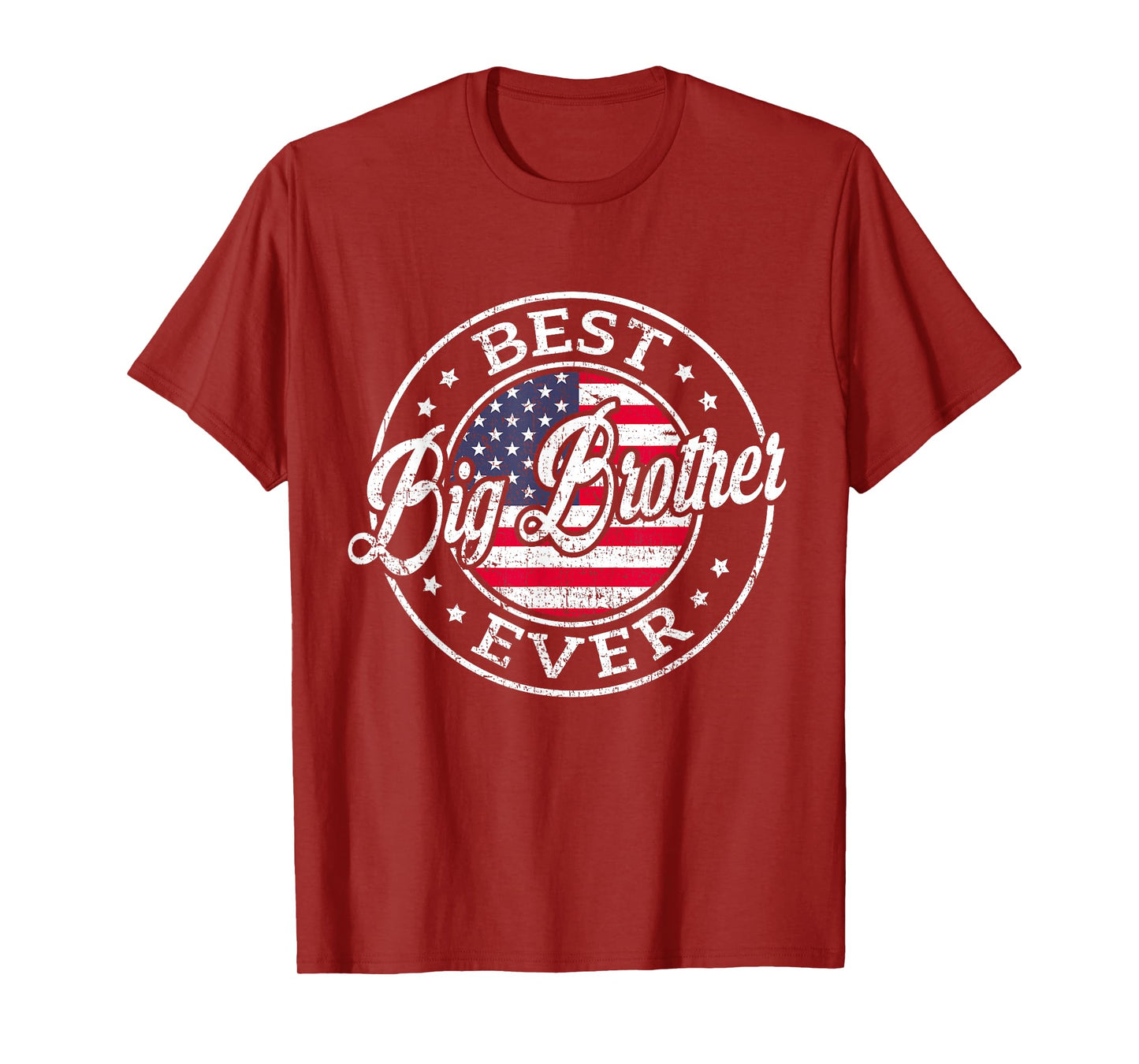 Best Big Brother Ever USA Flag Family Matching T-Shirt