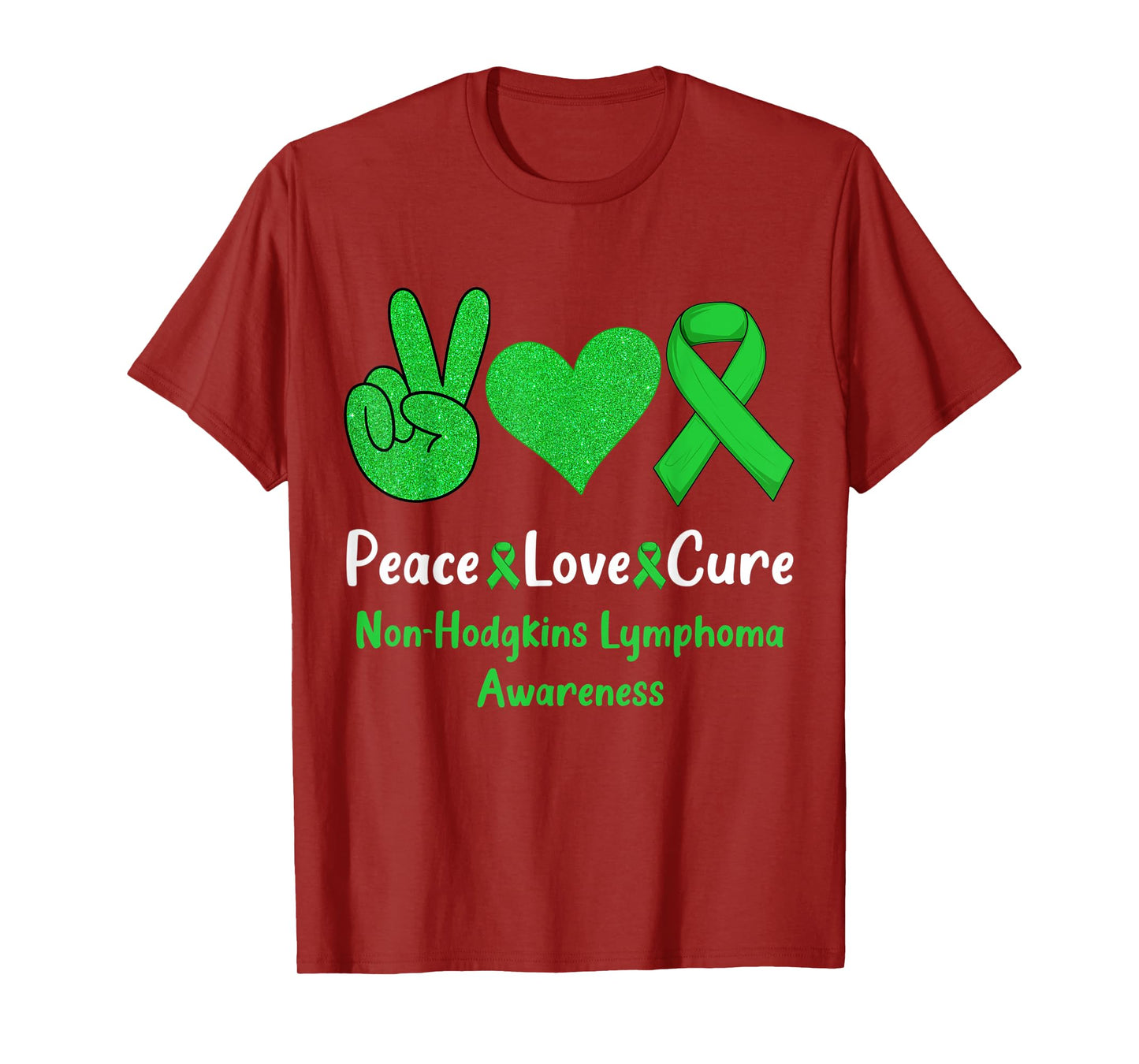 Peace Love Cure Non-Hodgkins Lymphoma Cancer Awareness Cute T-Shirt