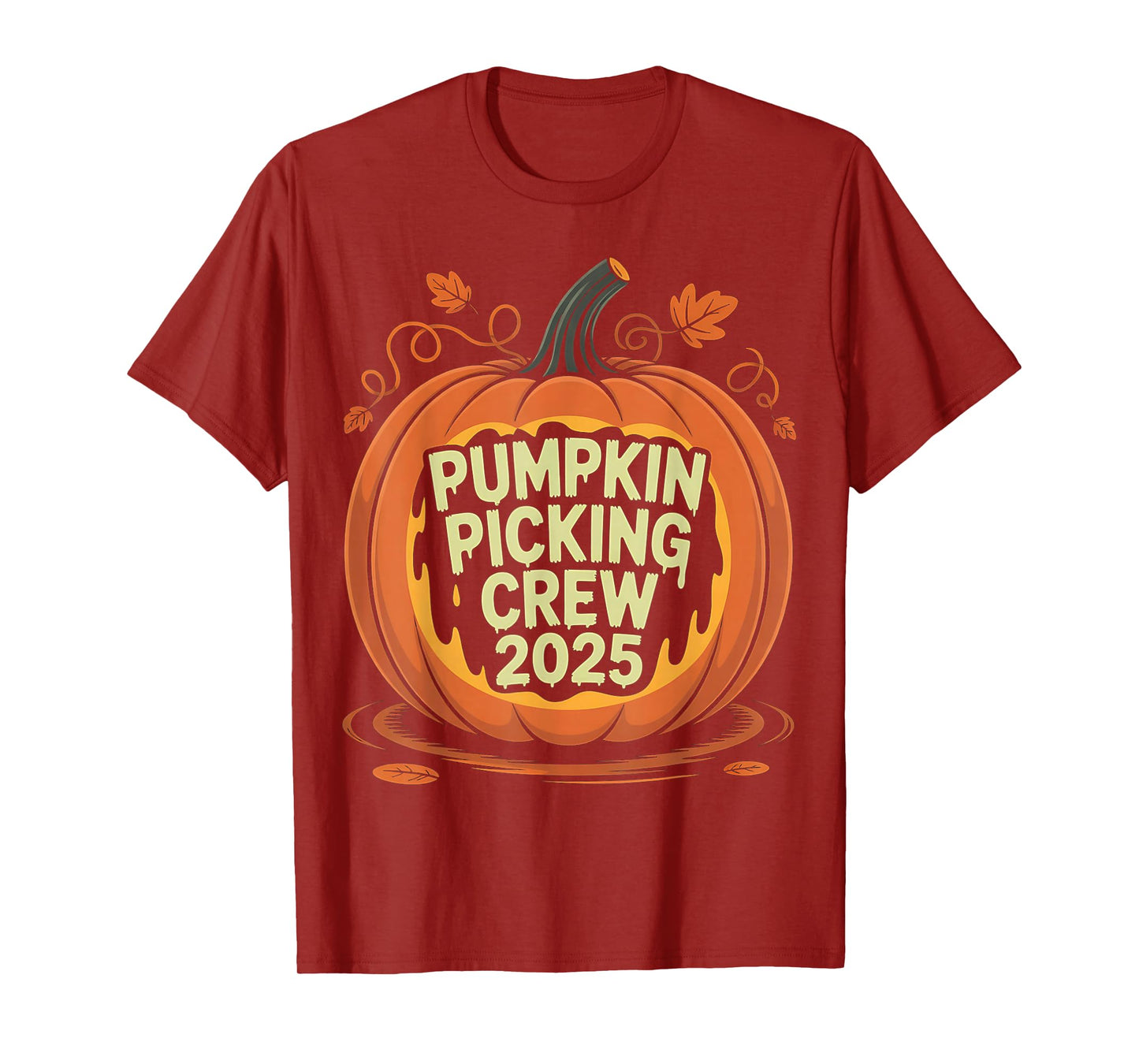Pumpkin Picking Crew 2025 Halloween Fun T-Shirt