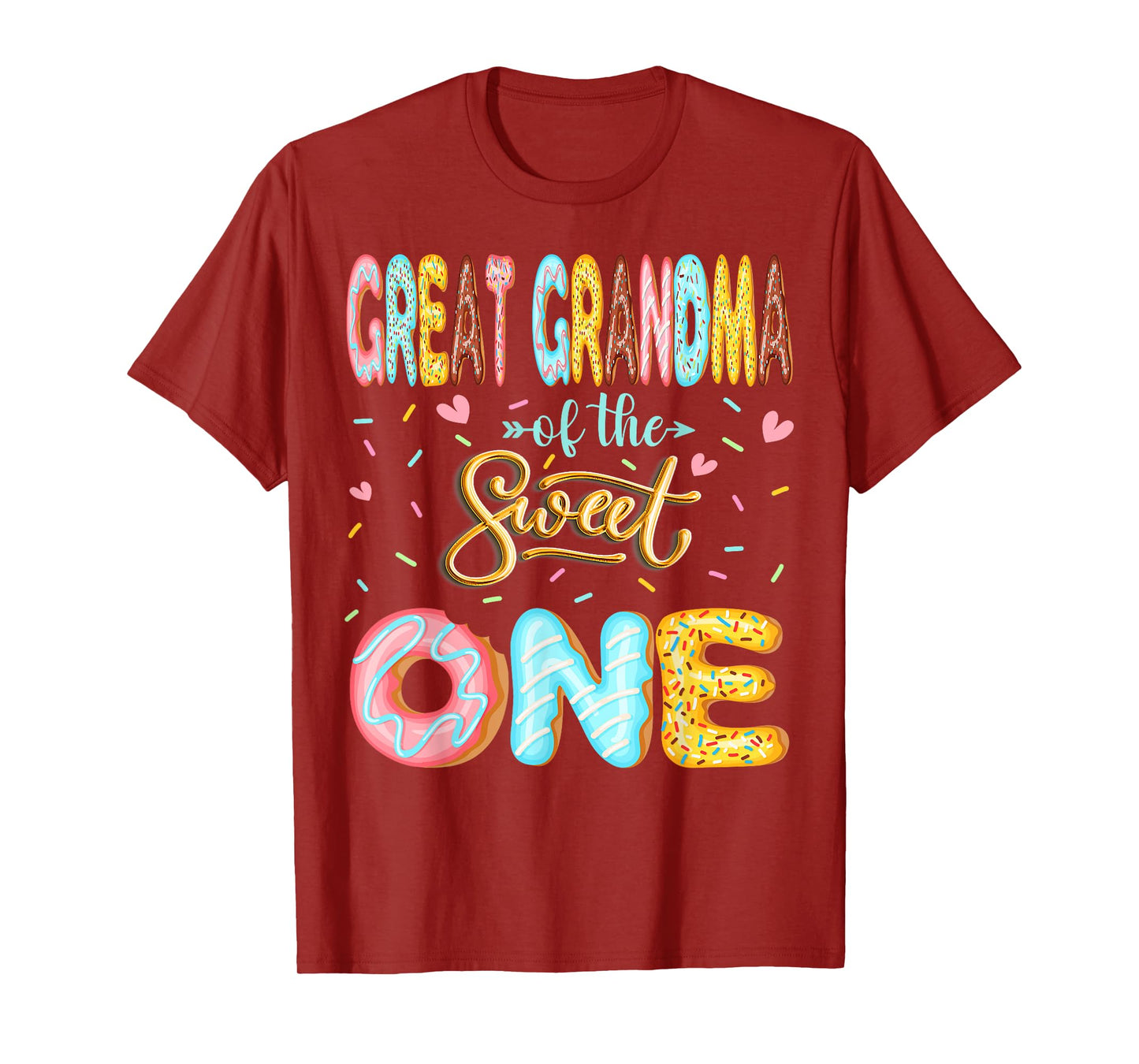 Great Grandma Of The Sweet One 1St Birthday Girl Donut Lover T-Shirt