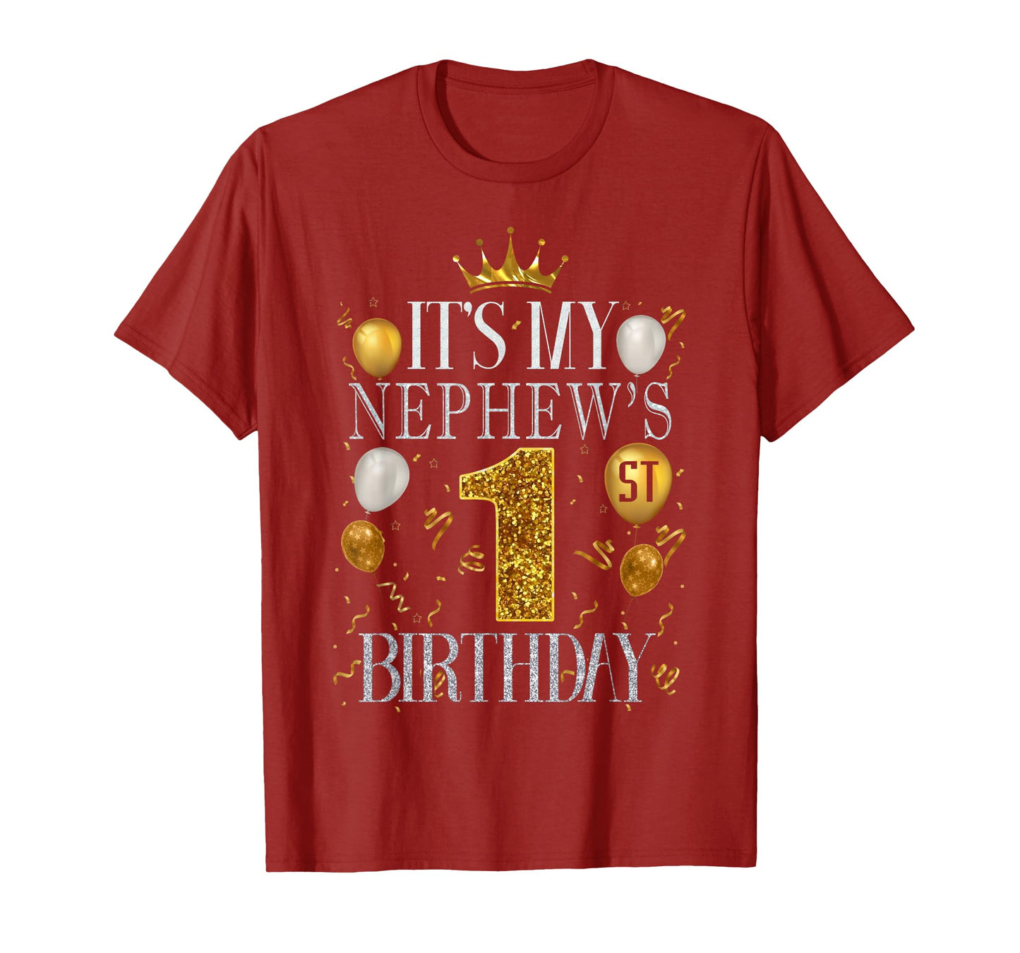 It's My Nephew's 1st Birthday Happy Birthday 1 Years Old T-Shirt