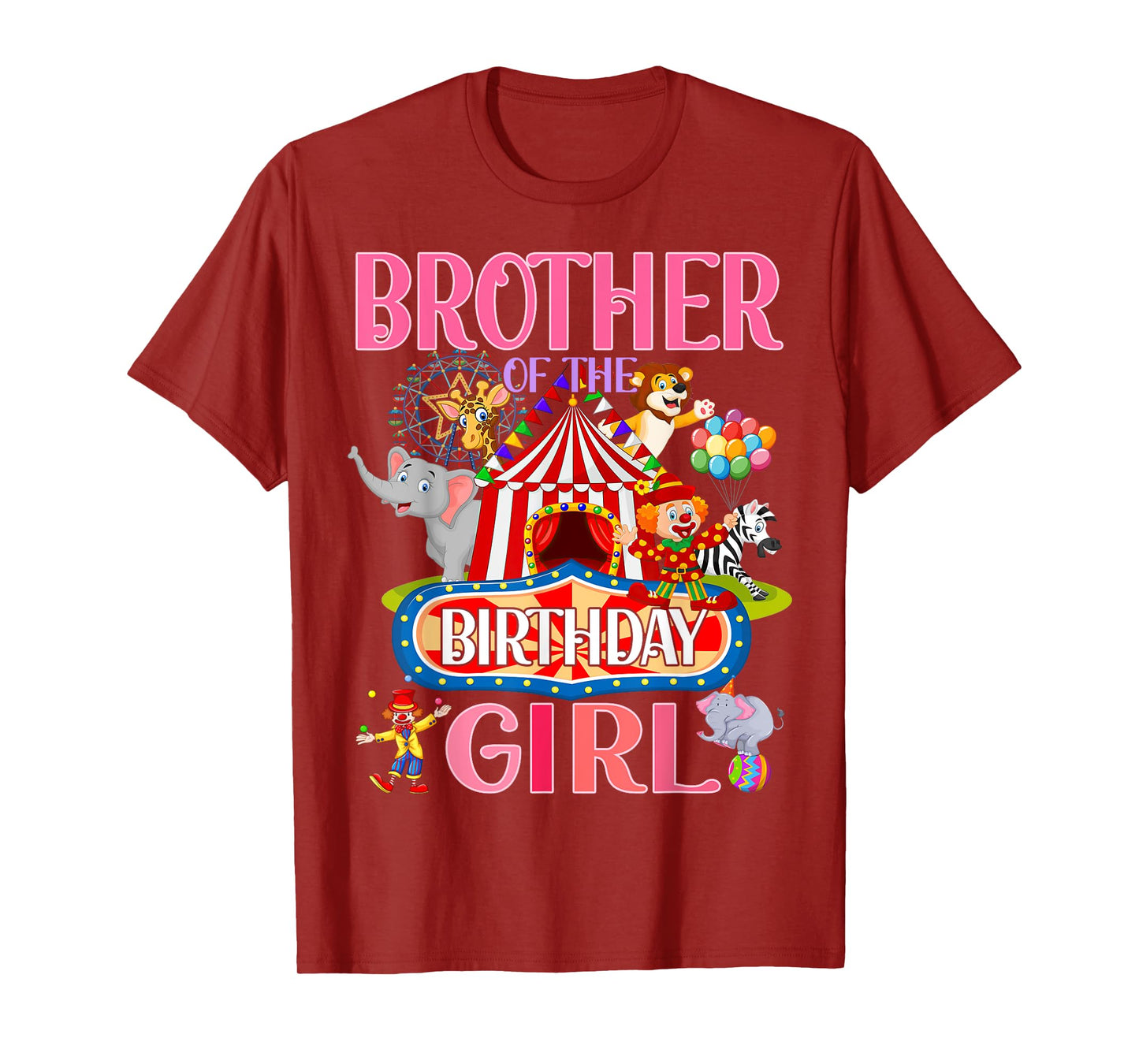 Brother Of The Birthday For Girl Circus Carnival Family Bday T-Shirt