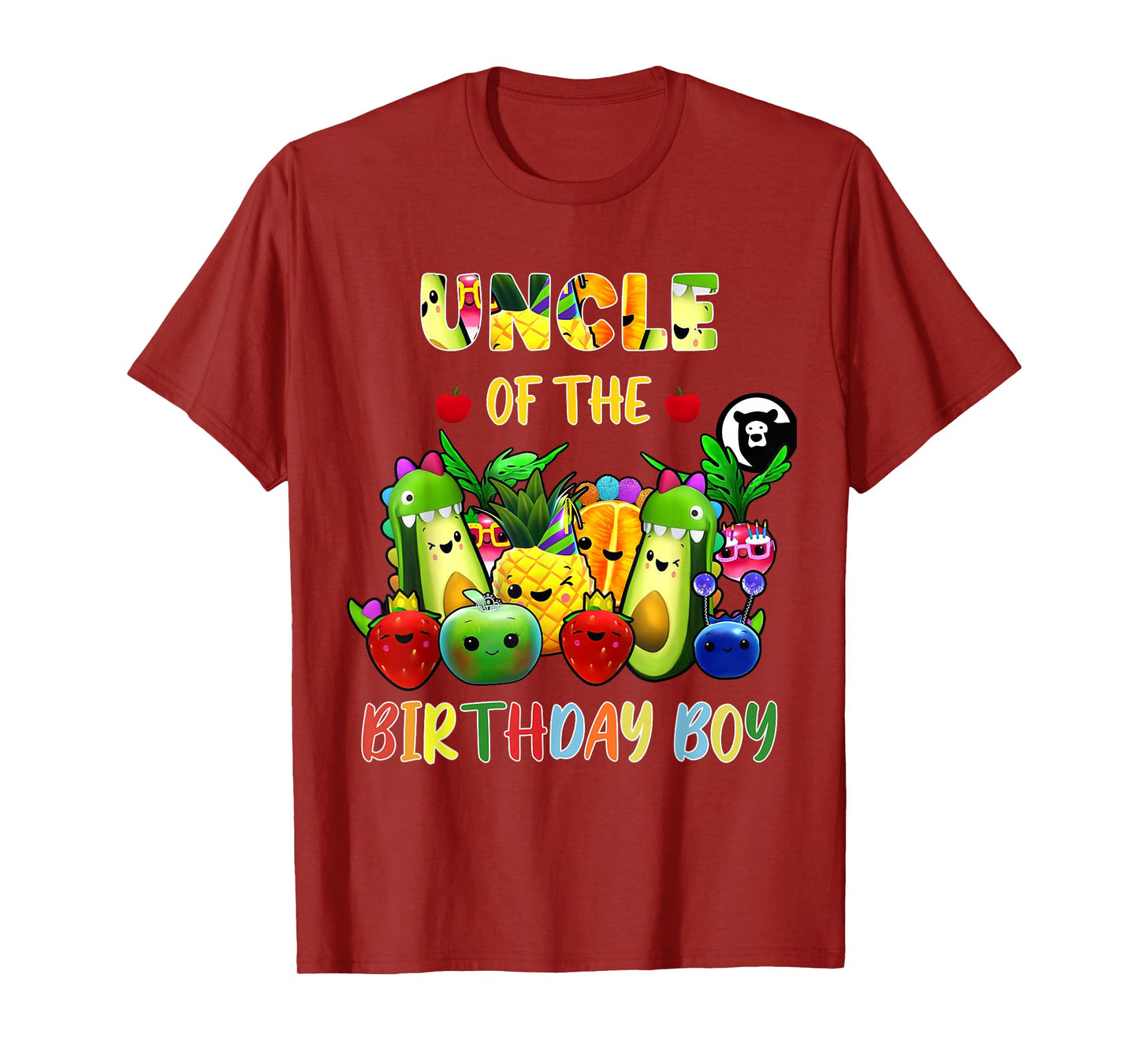Uncle Of The Birthday Boy Family Fruit Birthday Hey Bear T-Shirt