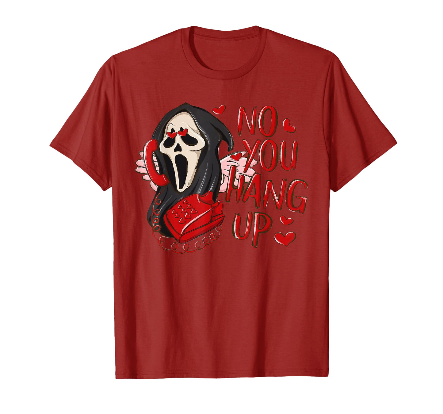 No You Hang Up First Ghost Calling Halloween Funny Valentine T-Shirt