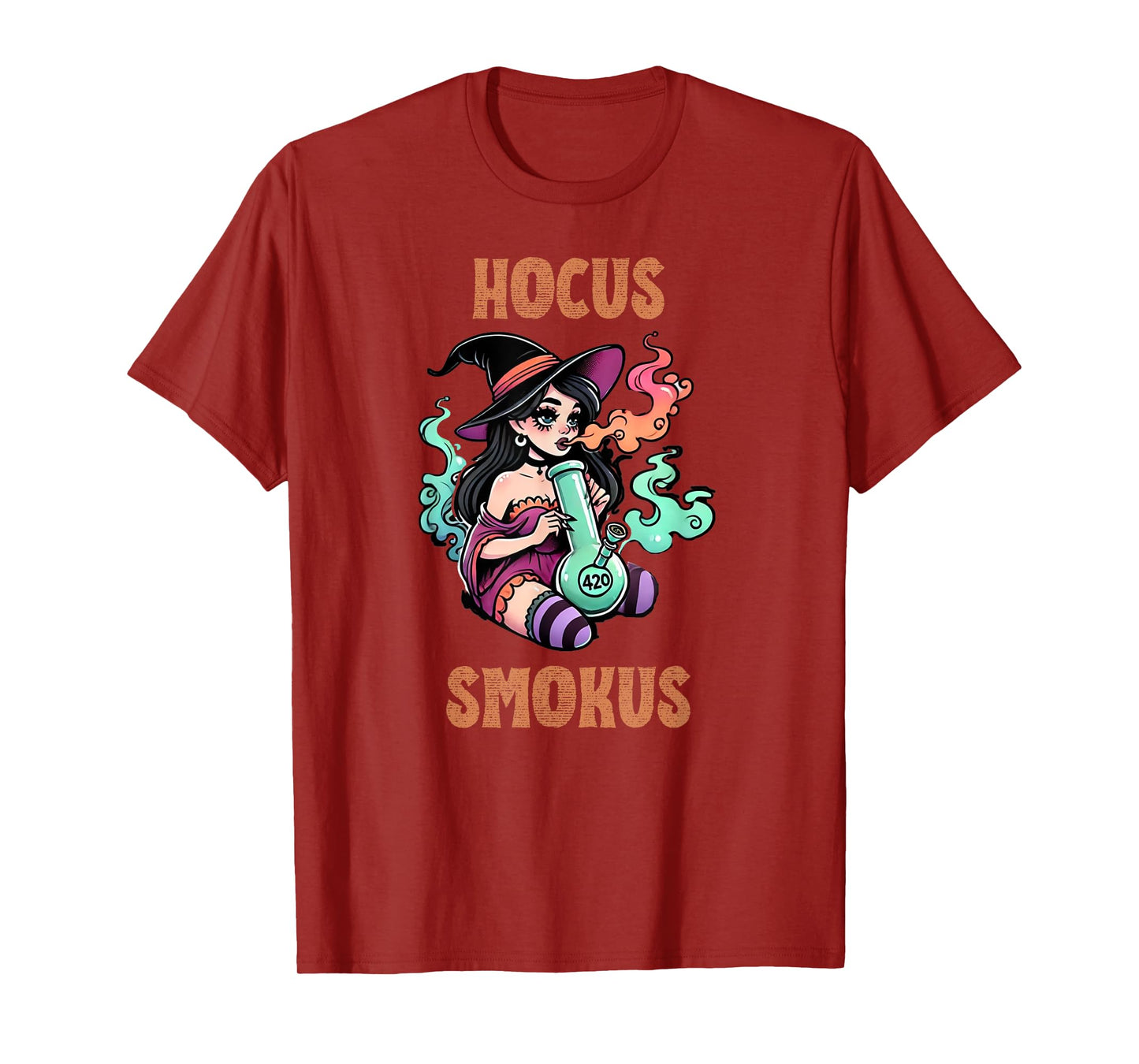 Halloween Witch Marijuana Cannabis Weed Funny 420 Humor Gift T-Shirt