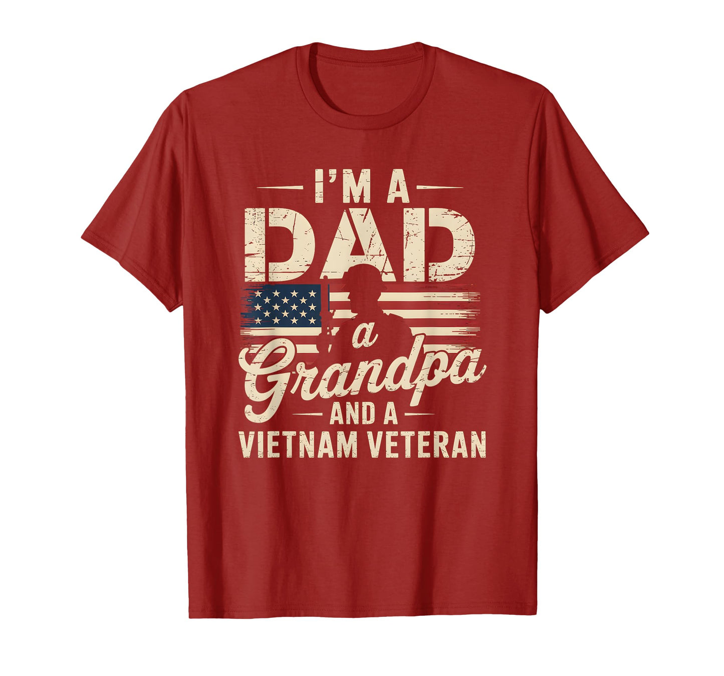 Dad Grandpa Vietnam Veteran Vintage Men's grandpa dad T-Shirt