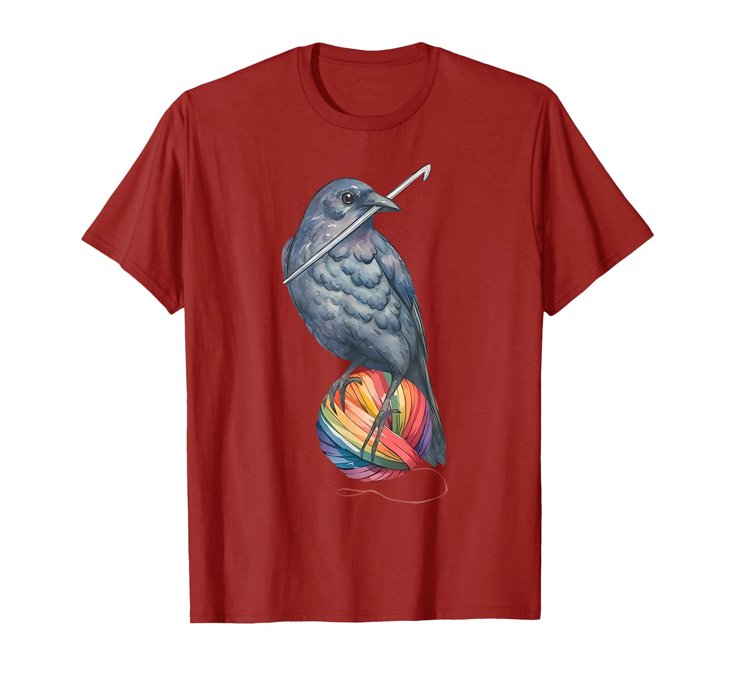 Crochet Crow Yam Crocheter Knitting Crocheting Lovers T-Shirt