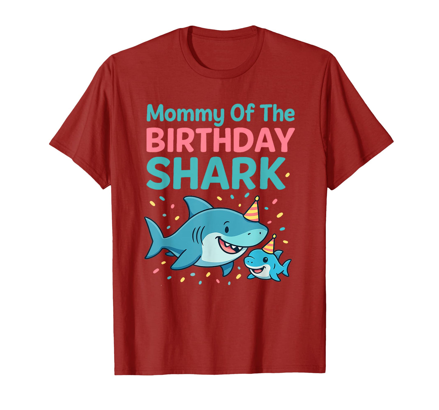 Mommy Of The Birthday Shark - Wildlife Sea Lover T-Shirt