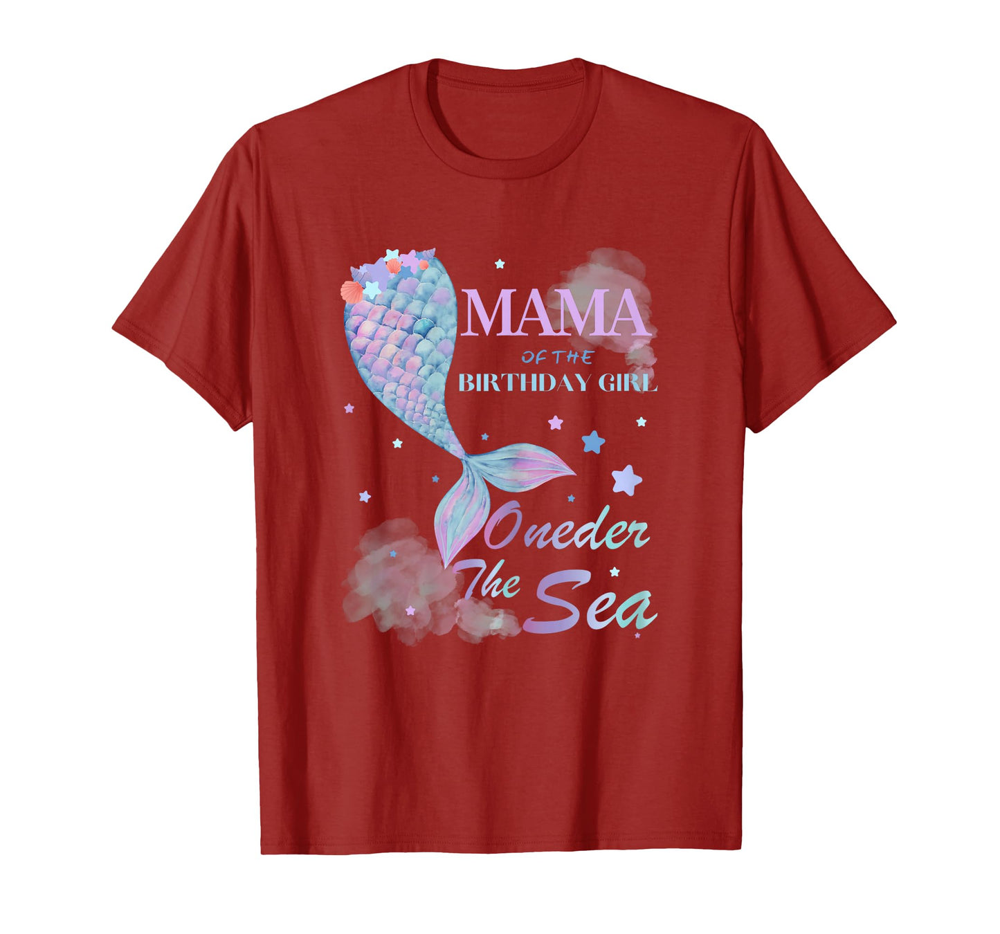 Mama Mom 1st Birthday Mermaid Oneder The Sea Family Matching T-Shirt