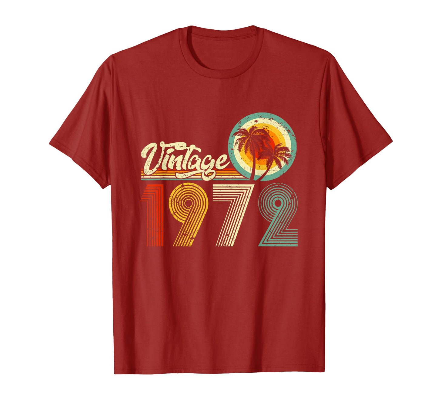 50 Year Old Gift Men Women Vintage 1972 50th Birthday Retro T-Shirt