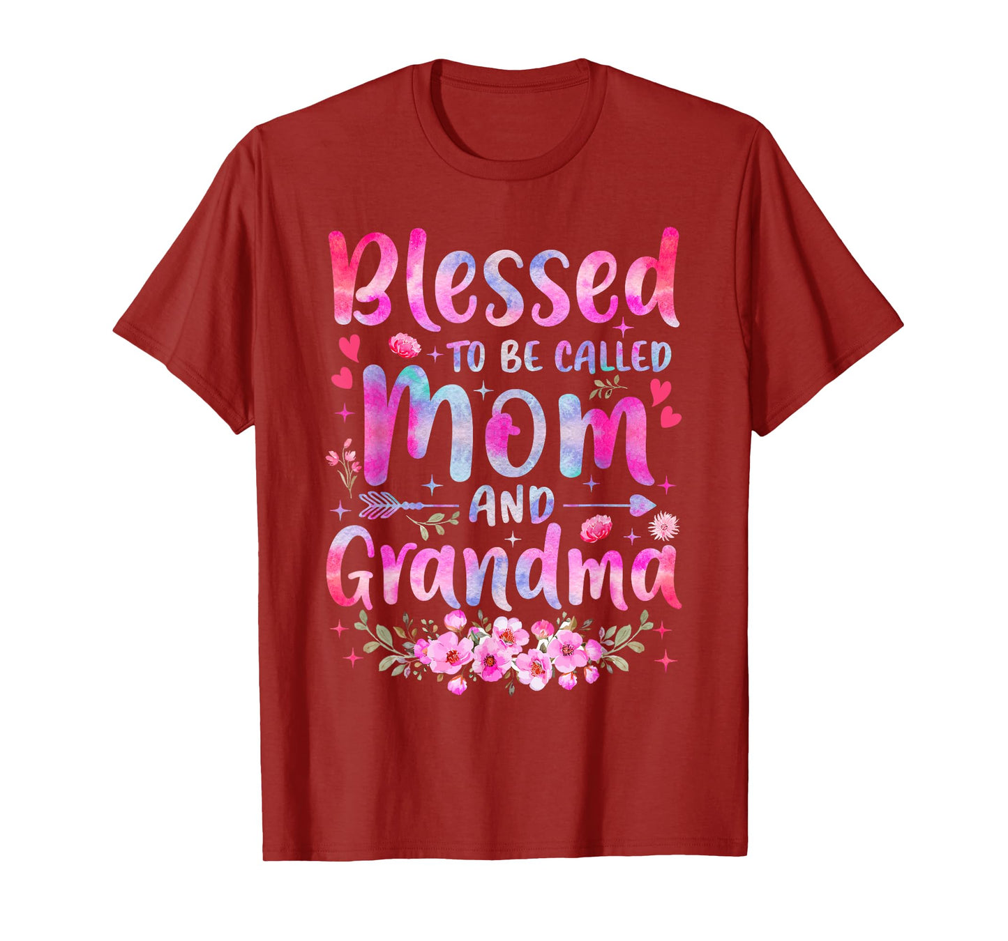 Mother's Day Blessed To Be Called Mom And Grandma Flowers T-Shirt