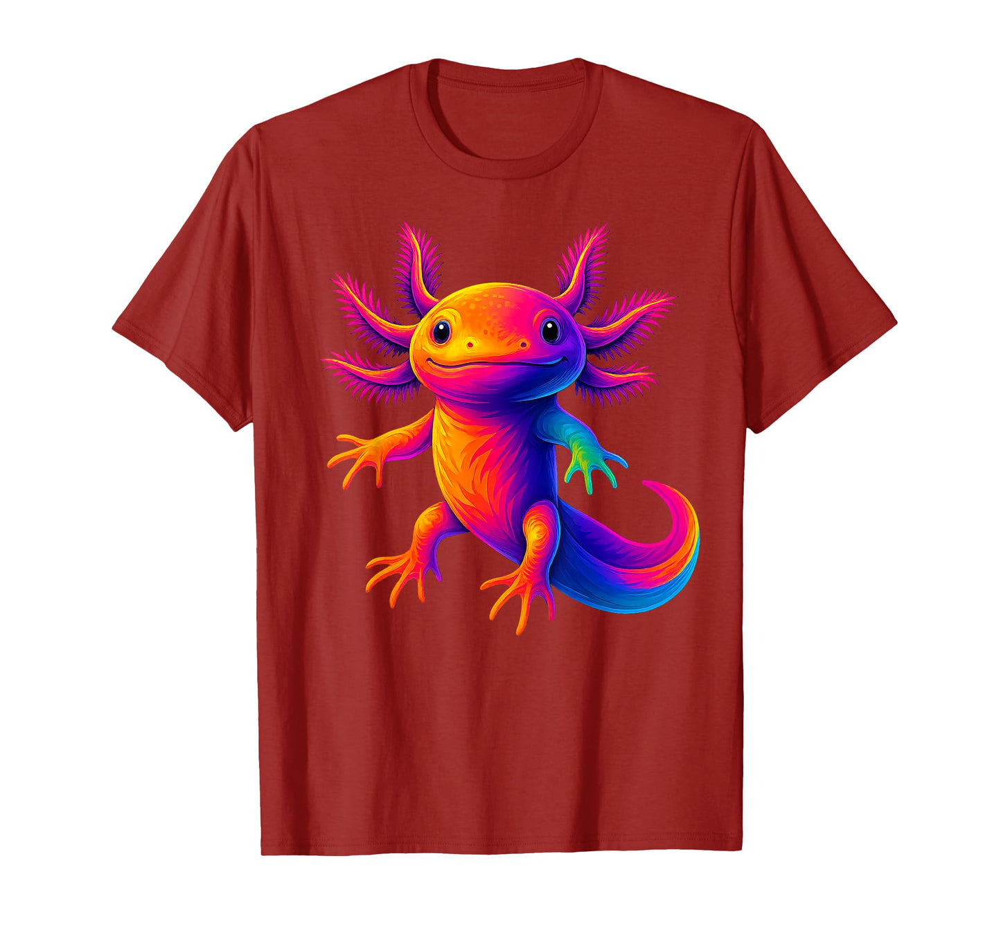Cute Axolotl Anime Colorful Funny Gifts Men Women Boy Girls T-Shirt