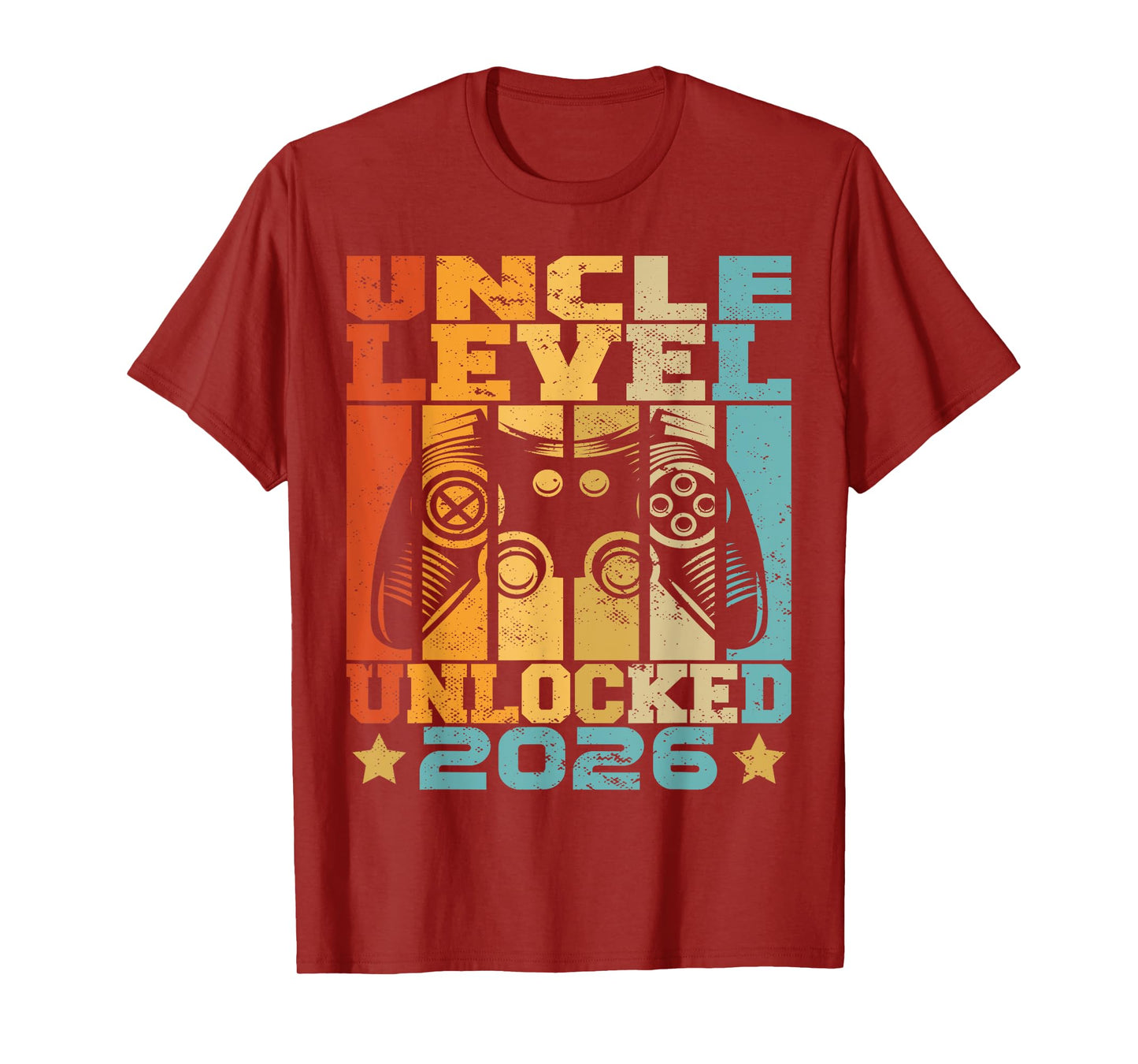 Uncle Level Unlocked 2026 Baby Announcement Uncle Gaming T-Shirt