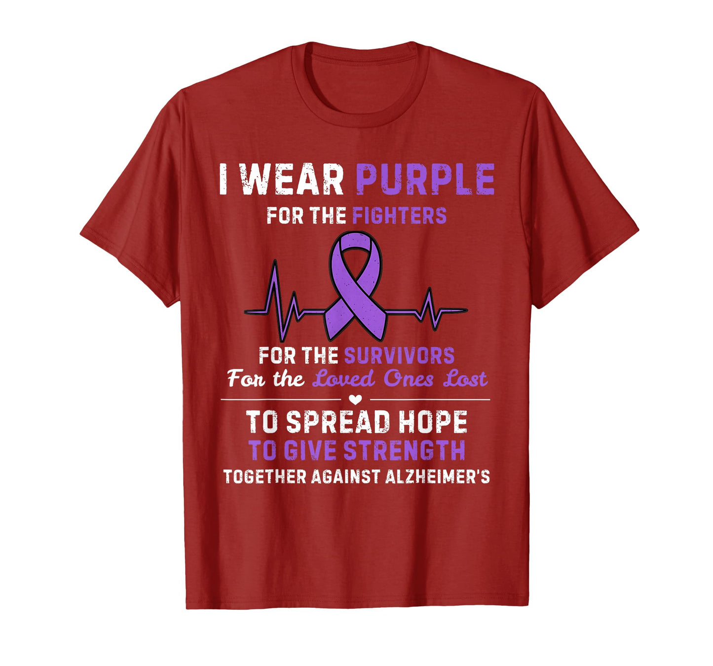 I wear Purple for The Fighters Alzheimer’s Awareness T-Shirt