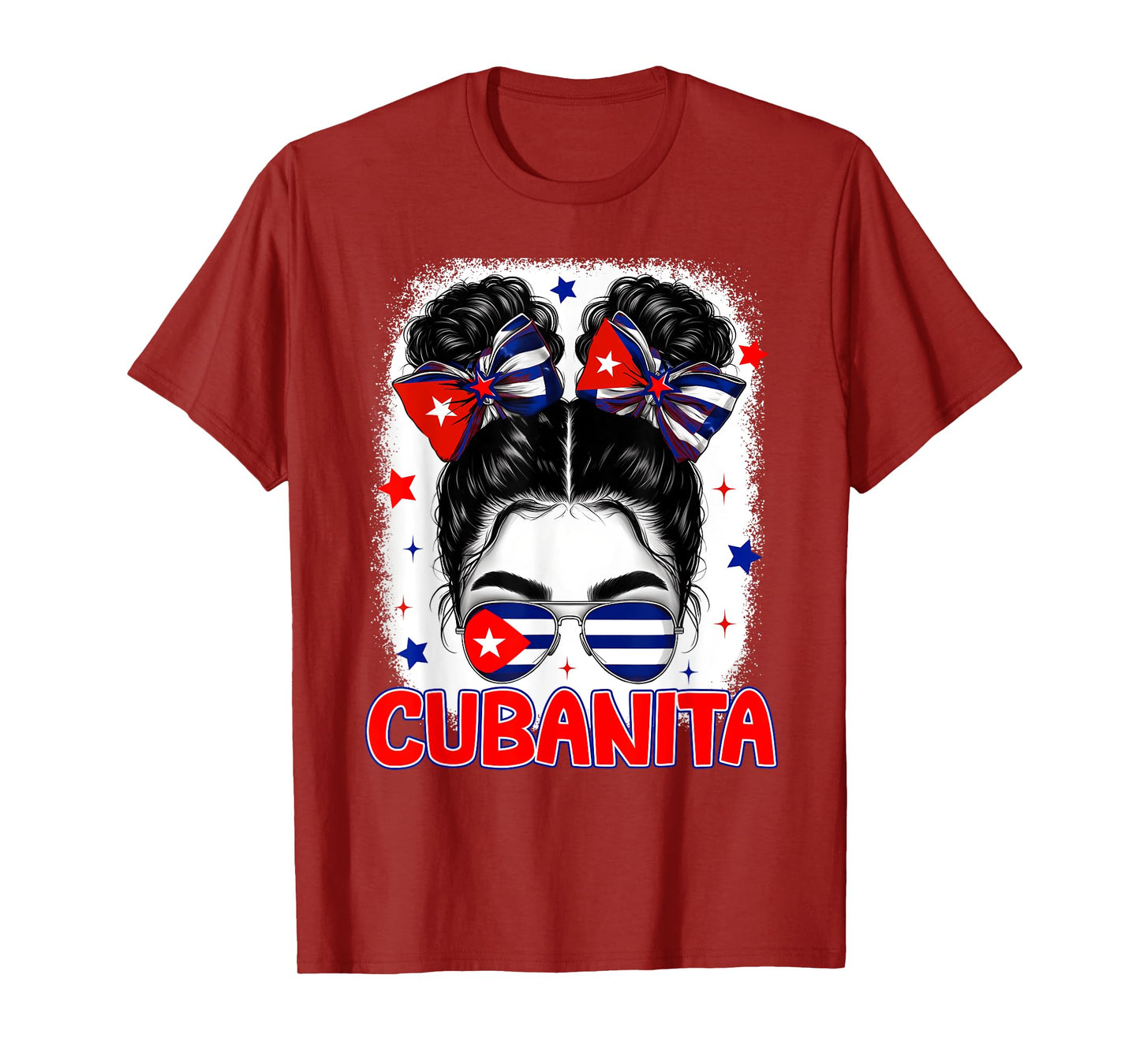 Cubanita Cuban Cuba Flag Girl Hispanic Heritage Month Women T-Shirt