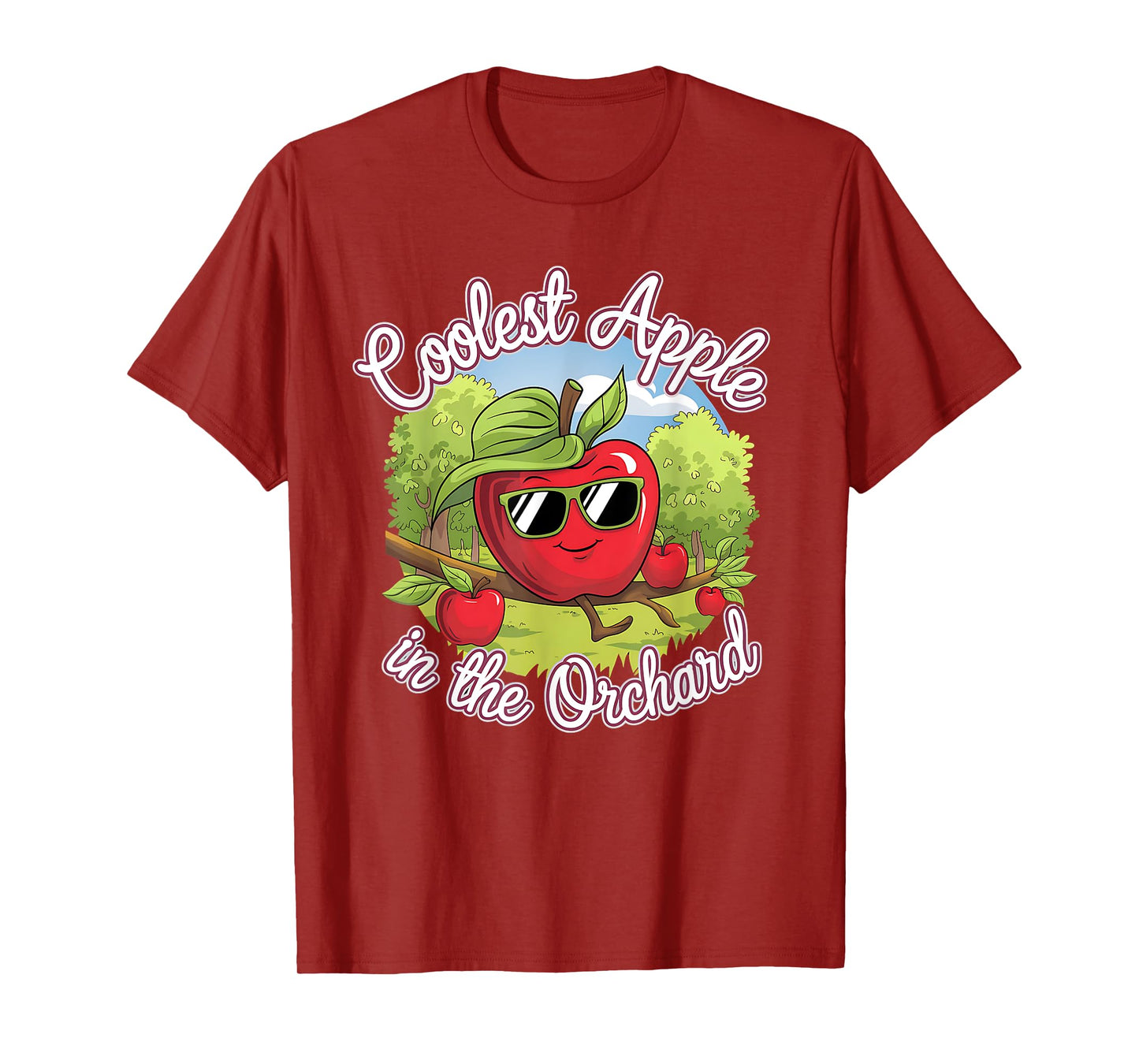 Retro Coolest Apple in the Orchard | Apple Picking Season T-Shirt