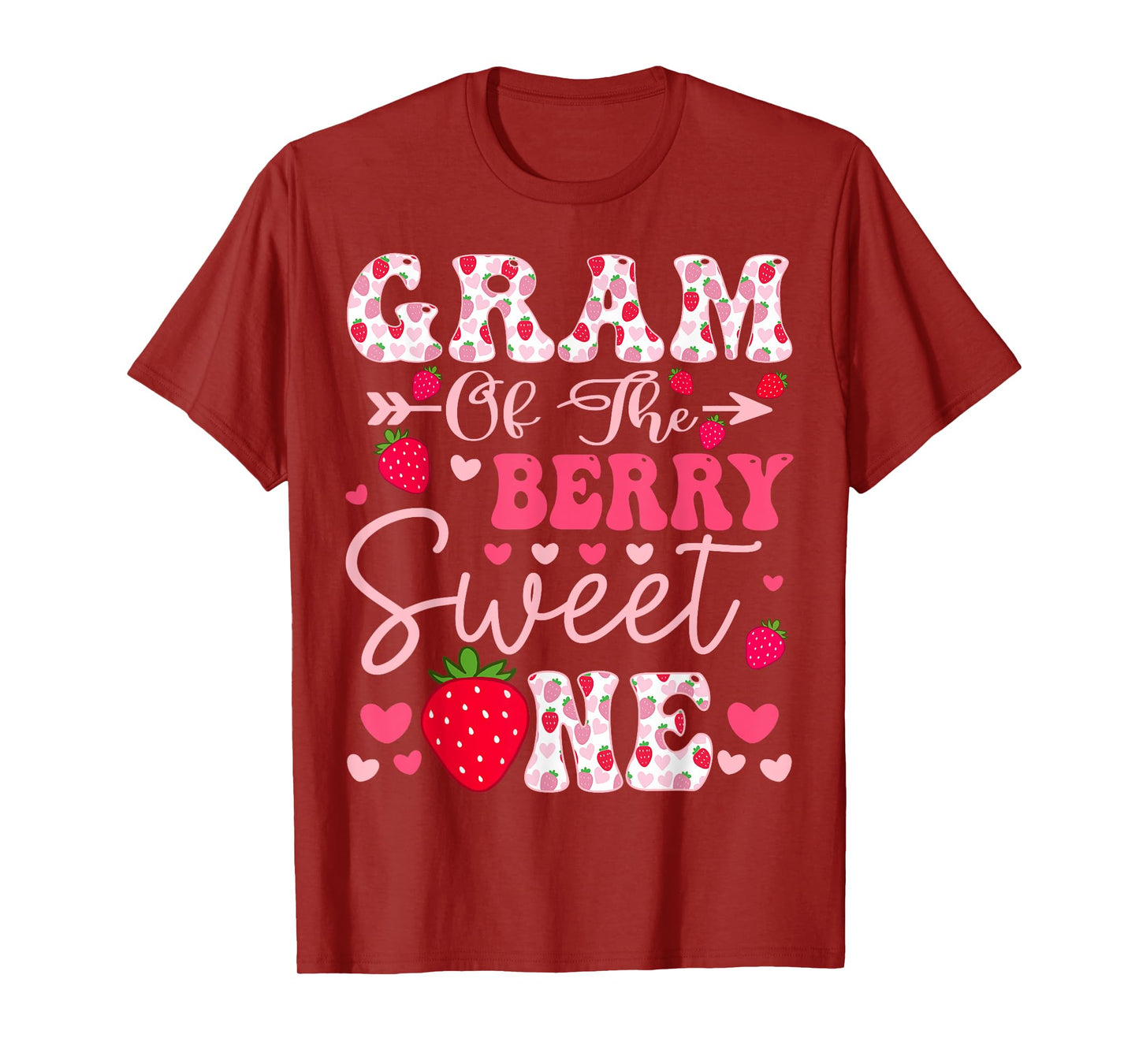 Gram Of The Berry Sweet One Strawberry 1St Birthday T-Shirt