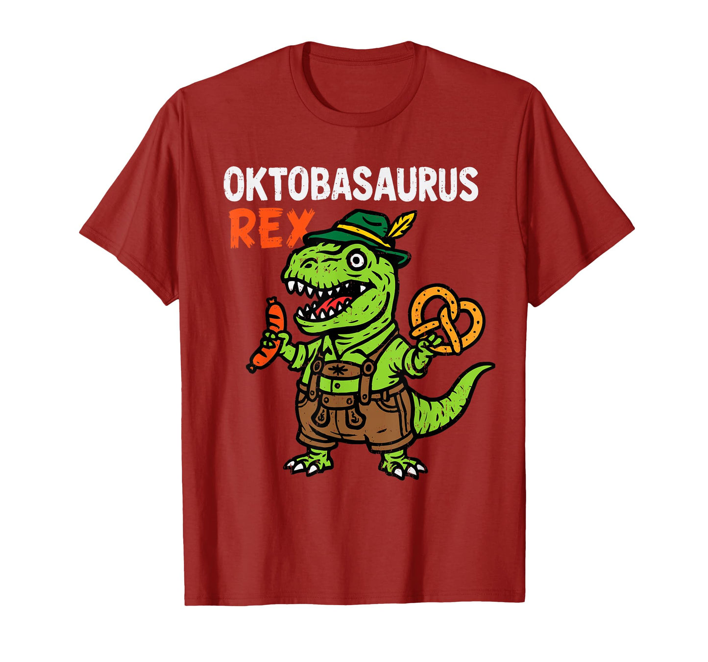 Oktoberfest Dinosaur T Rex Dino Bavarian Festival Boy Kids T-Shirt