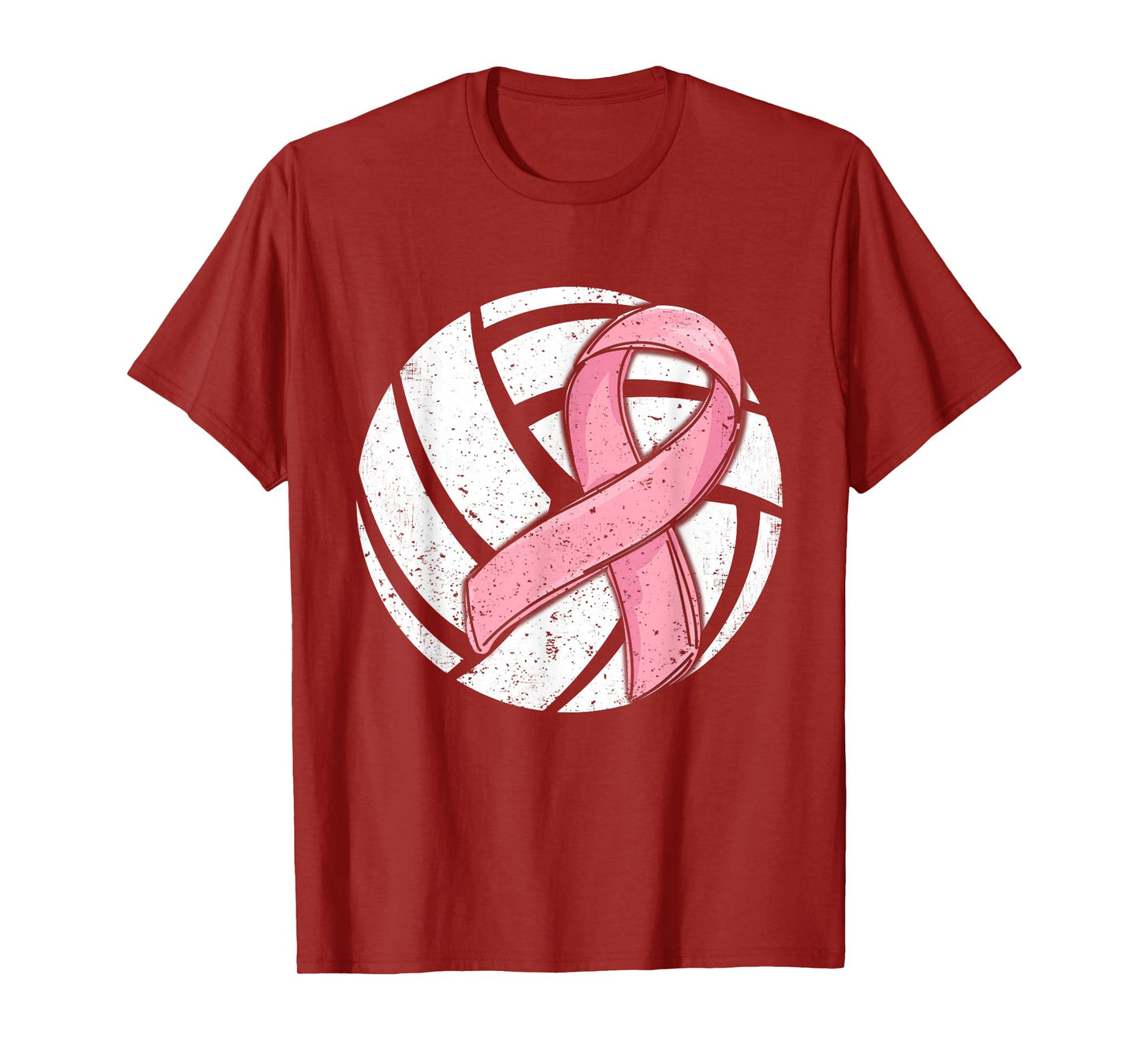 Volleyball Pink Ribbon Breast Cancer Awareness Sport Lover T-Shirt