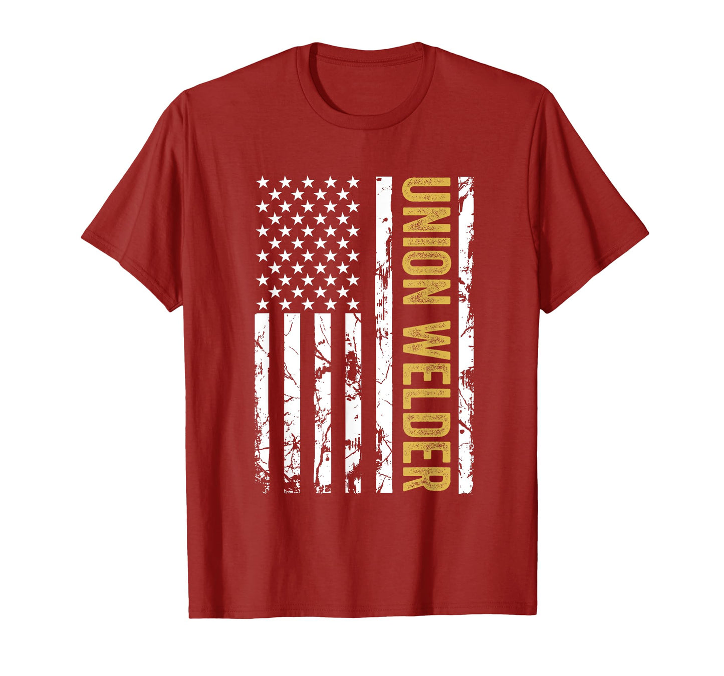 Union Welder USA American Flag Pro Union Workers Rights T-Shirt