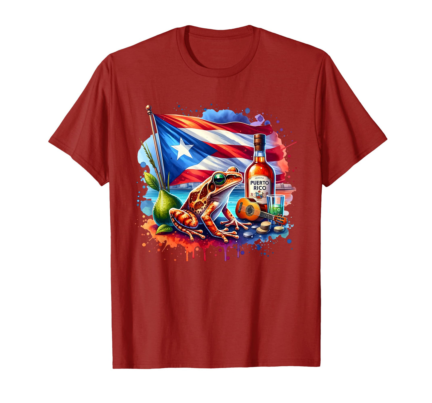 Coqui Frog Puerto Rico Puerto Rican Flag Heritage Month T-Shirt