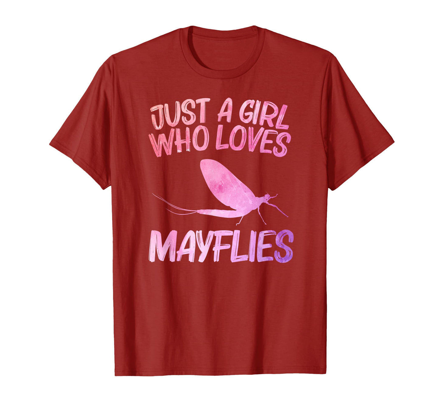 Just A Girl Who Loves Mayflies Gift For Women Mayfly Nymph T-Shirt