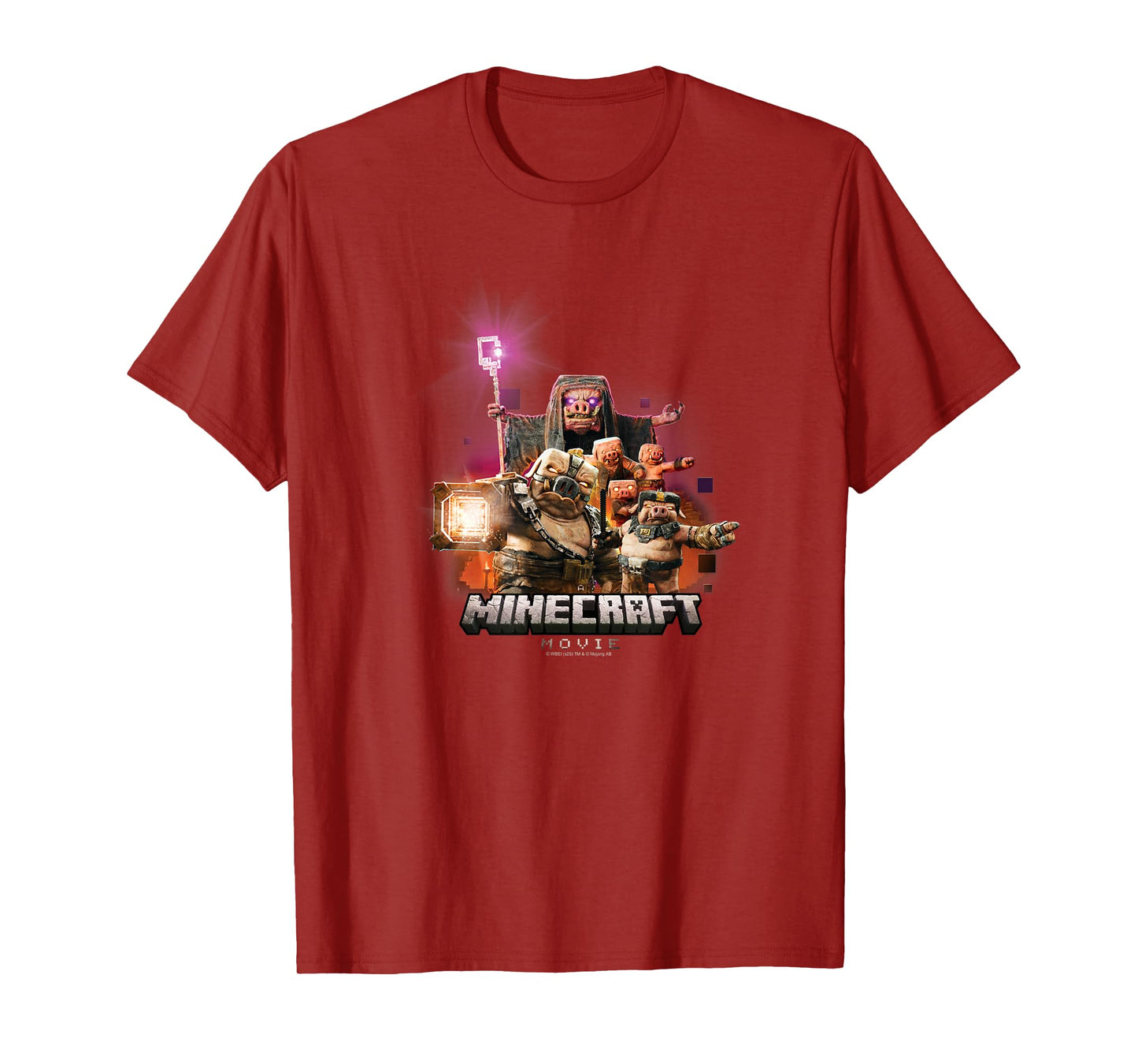 A Minecraft Movie Piglins Attack Nether Villain Mobs T-Shirt