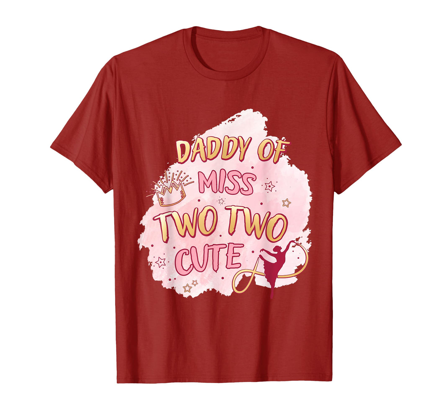 Ballet Girl Second Birthday Daddy Two Cute Ballerina Party T-Shirt