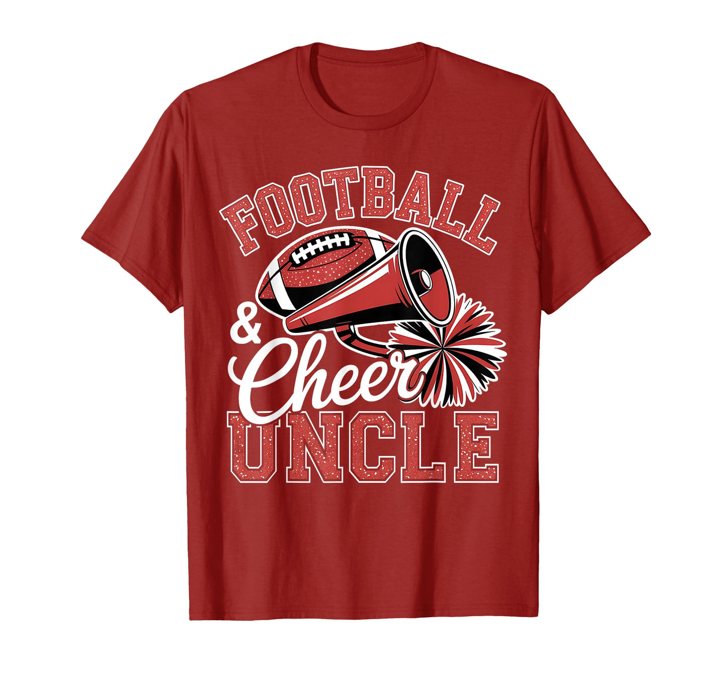 Football Cheer Uncle for Women Men Vintage Cheerleader T-Shirt