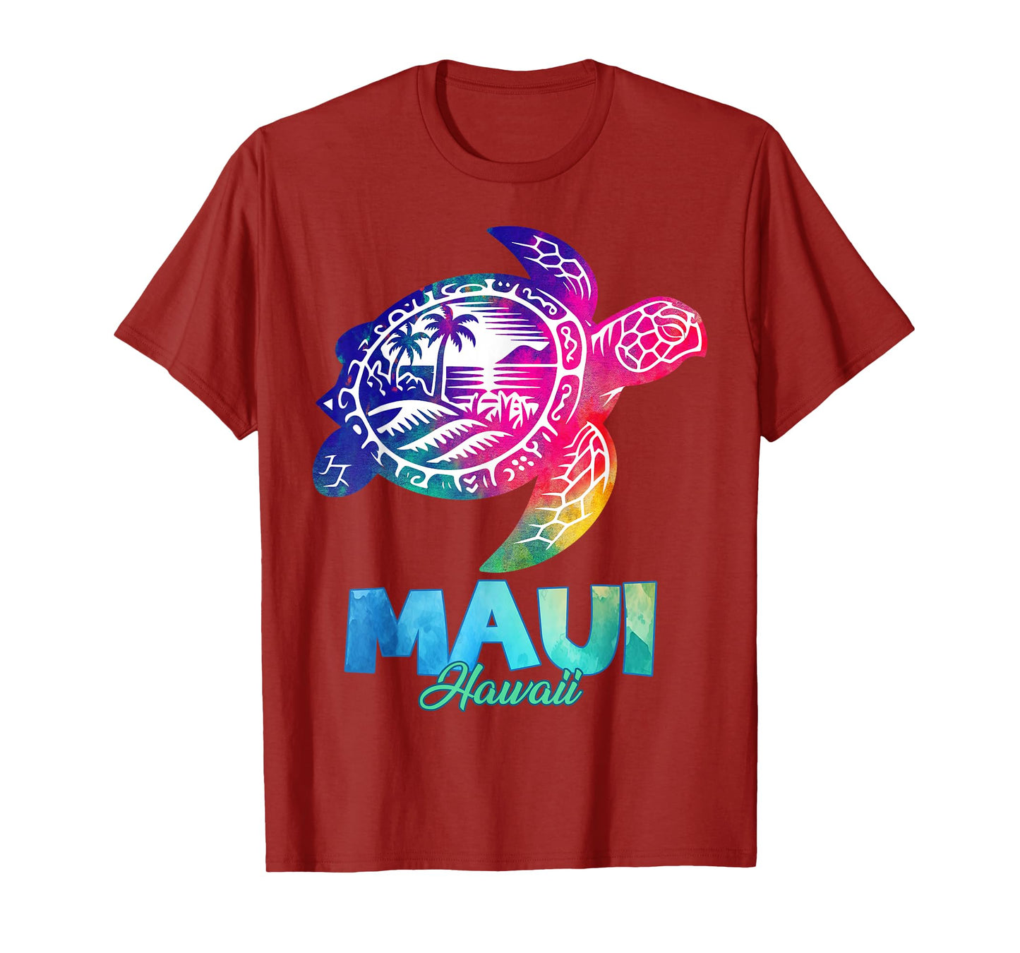 Maui Hawaii Turtle Tie Dye Summer Vacation Gifts Souvenir T-Shirt
