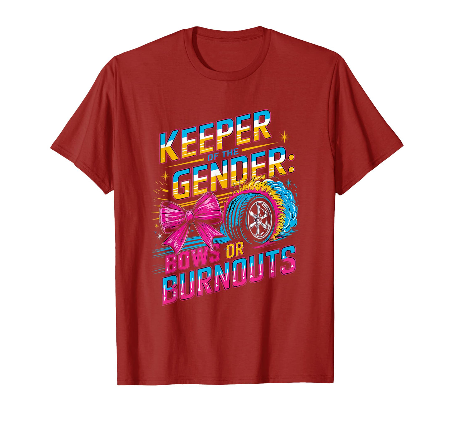 Keeper of the Gender Burnouts or Bows Gender Reveal Party T-Shirt