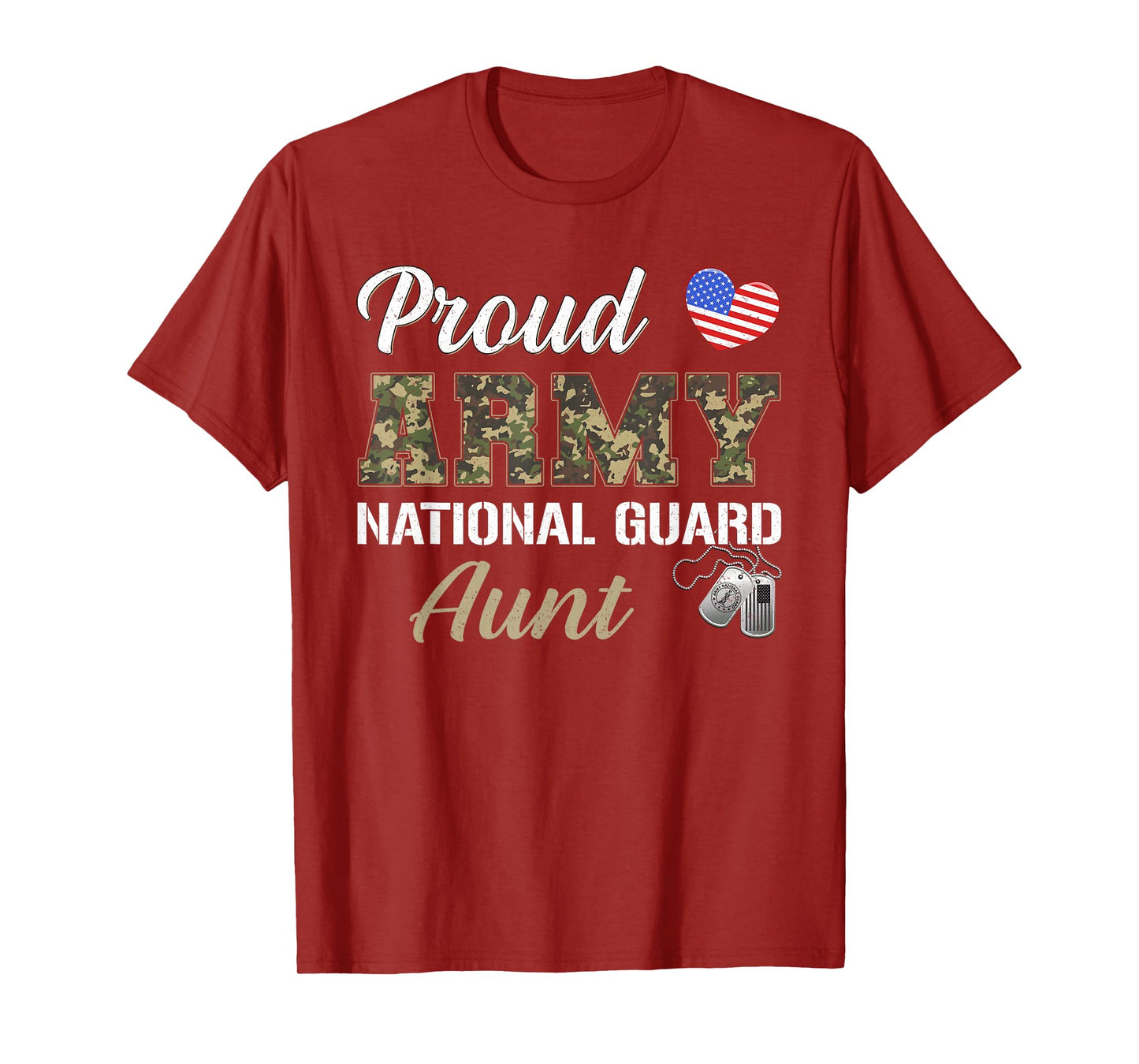 Retro Proud Army National Guard Aunt Military Pride Costume T-Shirt
