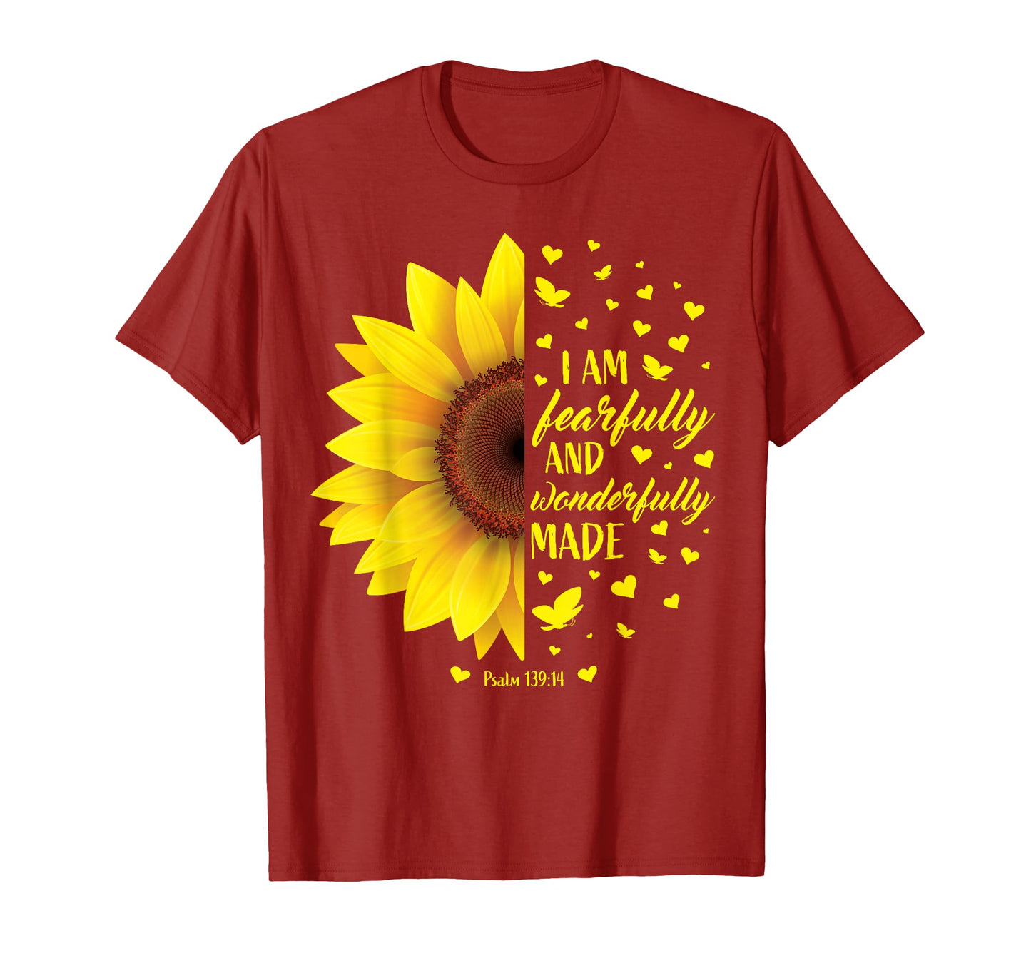 Christian Bible Verse Gifts Women Teen Girls Cute Sunflower T-Shirt