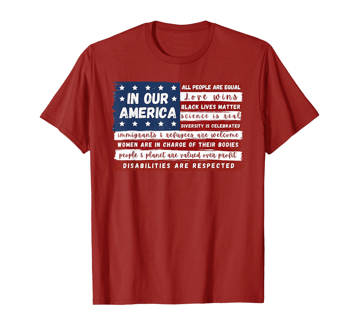 ALL PEOPLE ARE EQUAL IN OUR AMERICA Love wins Funny design T-Shirt