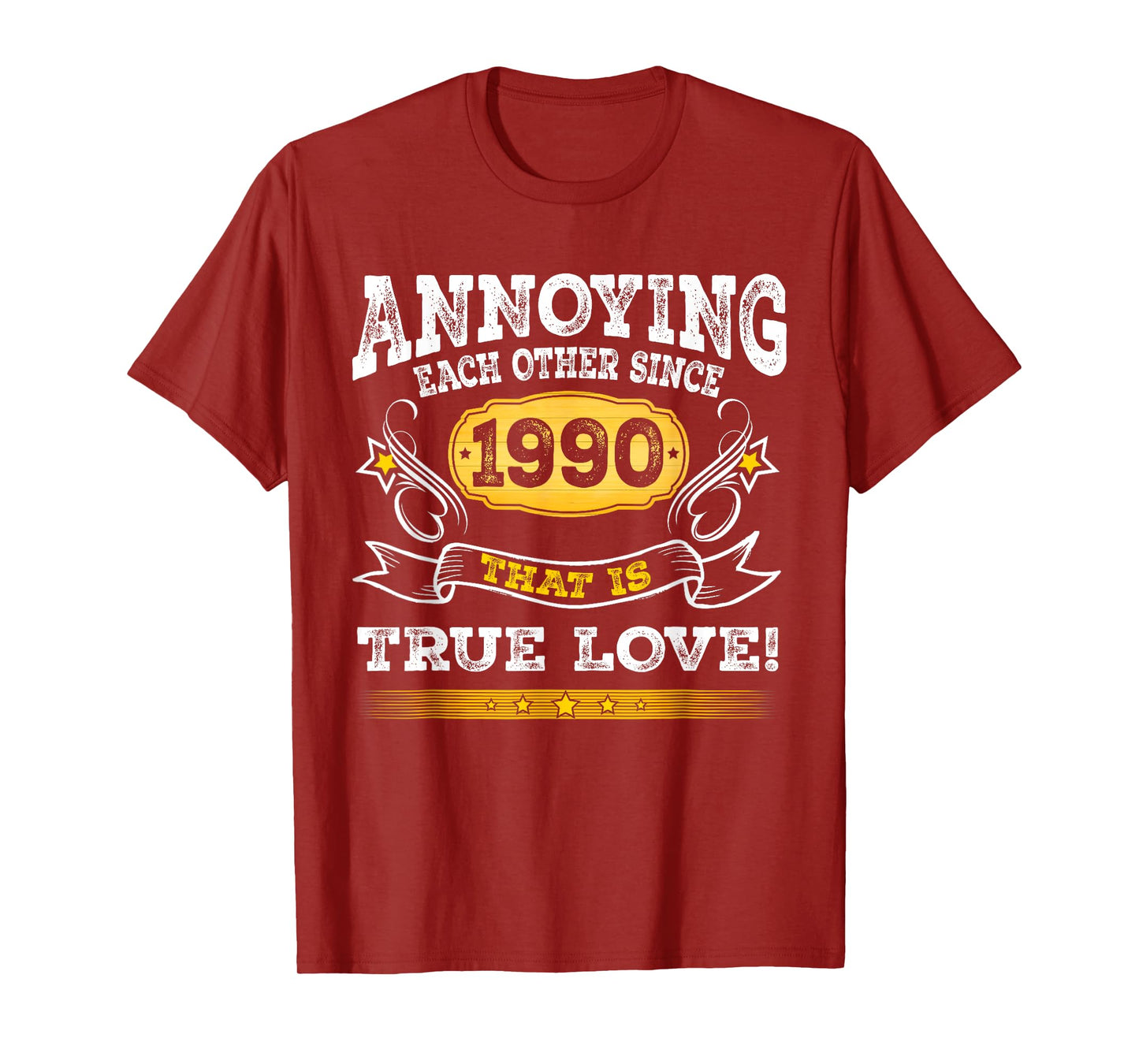 Annoying Each Other Since 1990 Wedding Anniversary Couples T-Shirt