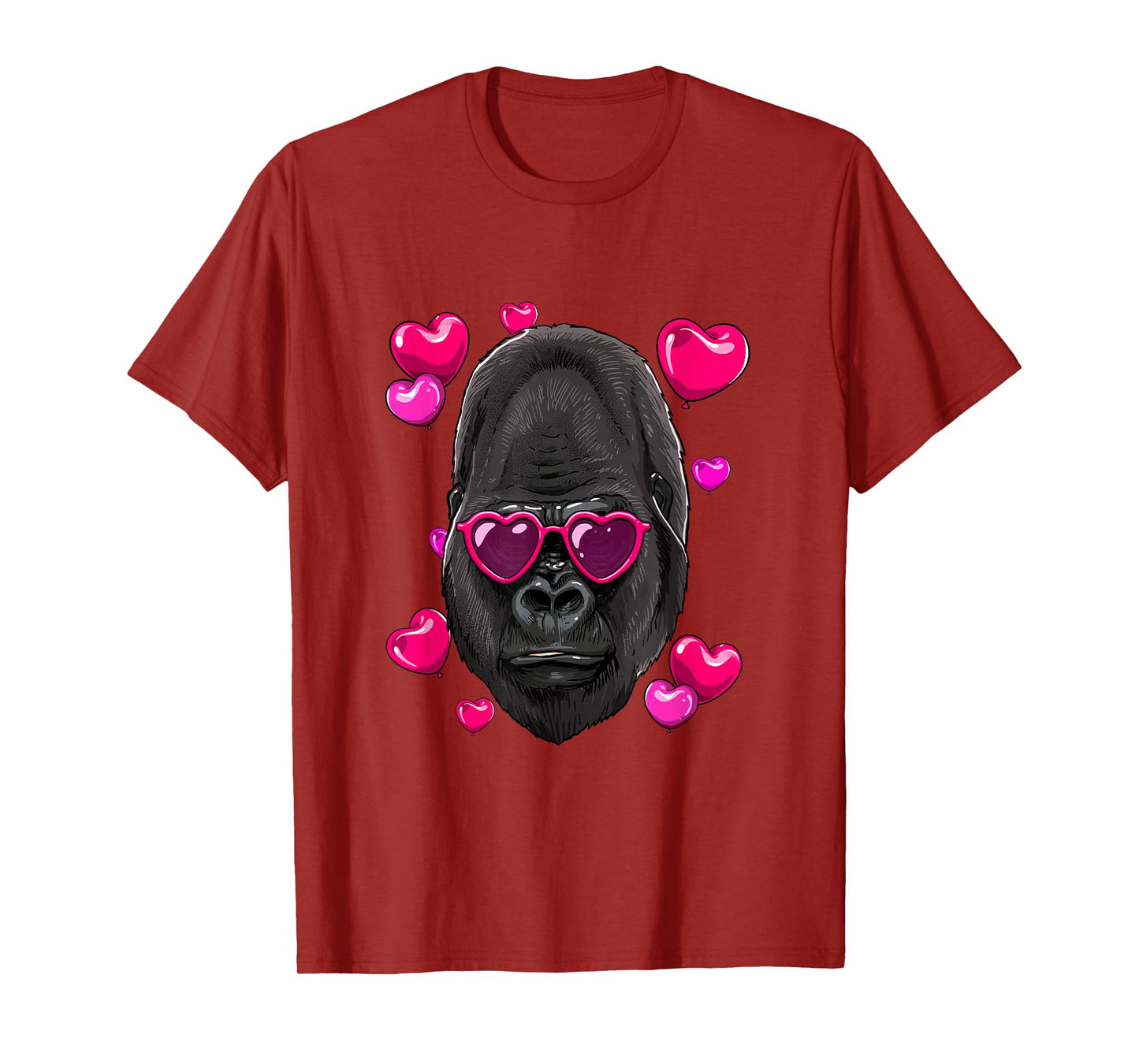 Valentines Day Gorilla Shirt Ape Primate Animal Monkey Lover T-Shirt