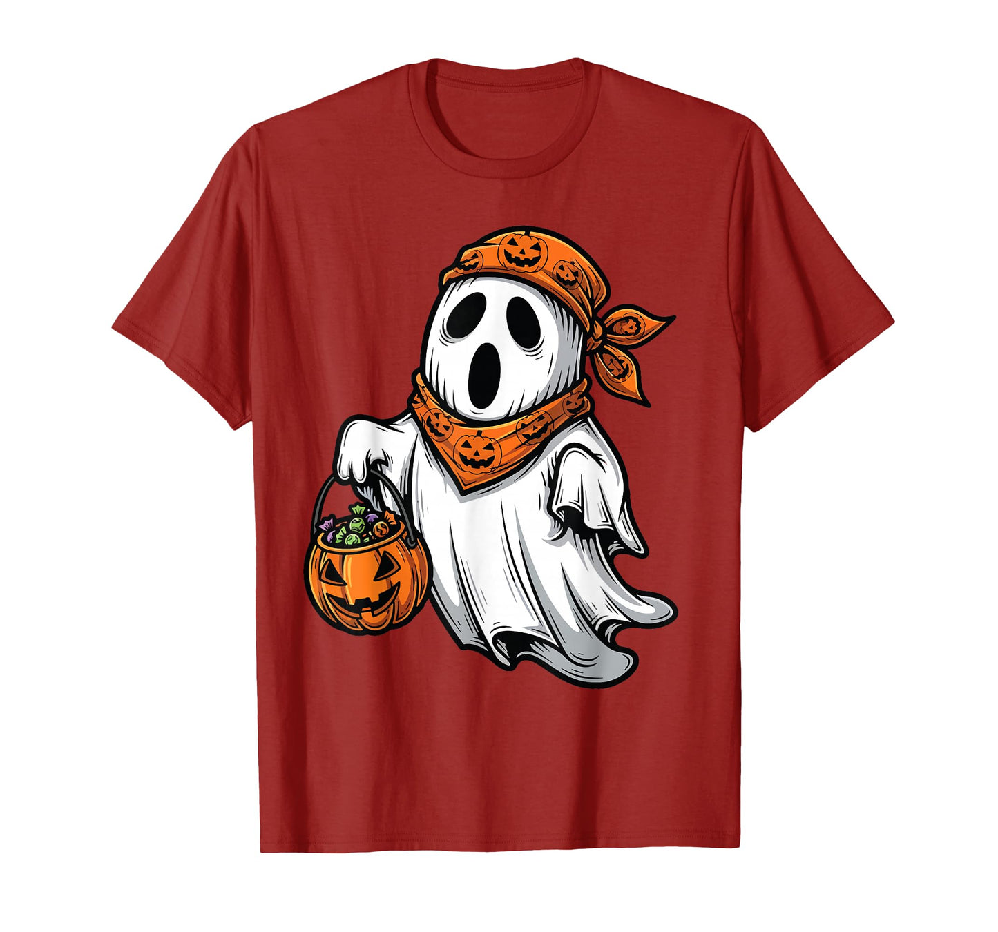 Halloween Ghost Pumpkin Candy Men Women Kids T-Shirt