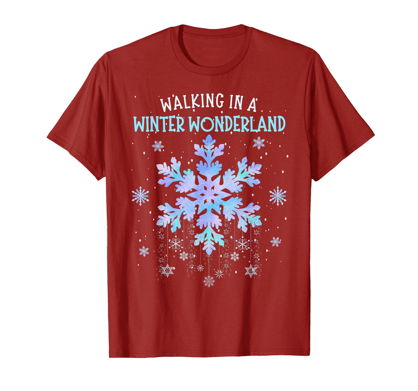 Let It Snow Xmas Winter Holidays Family Women Kids Walking In A Winter Wonderland Tie Dye Snowflake Christmas Unisex-Adults & Kids T-Shirt