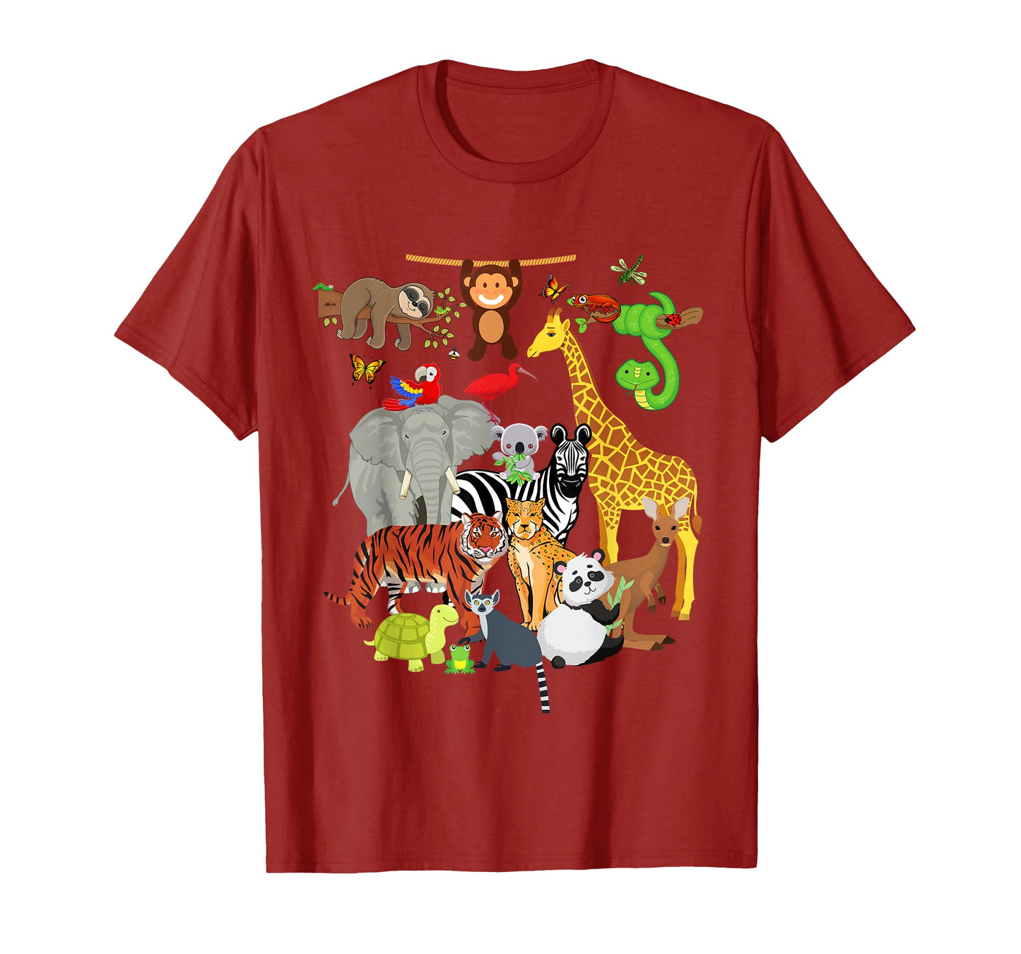 Zoo Animals Wildlife Birthday Party Zoo Day 26 Animals T-Shirt