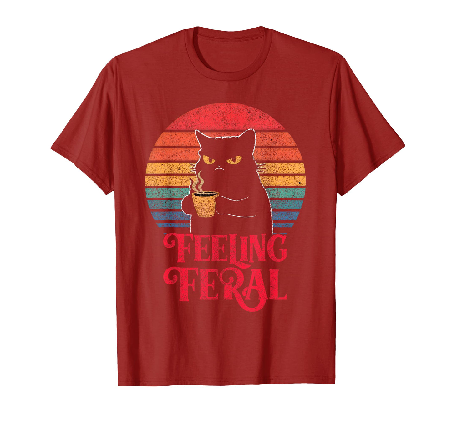 Feeling Feral Funny Summer Cat Lover Design For Girls, Women T-Shirt
