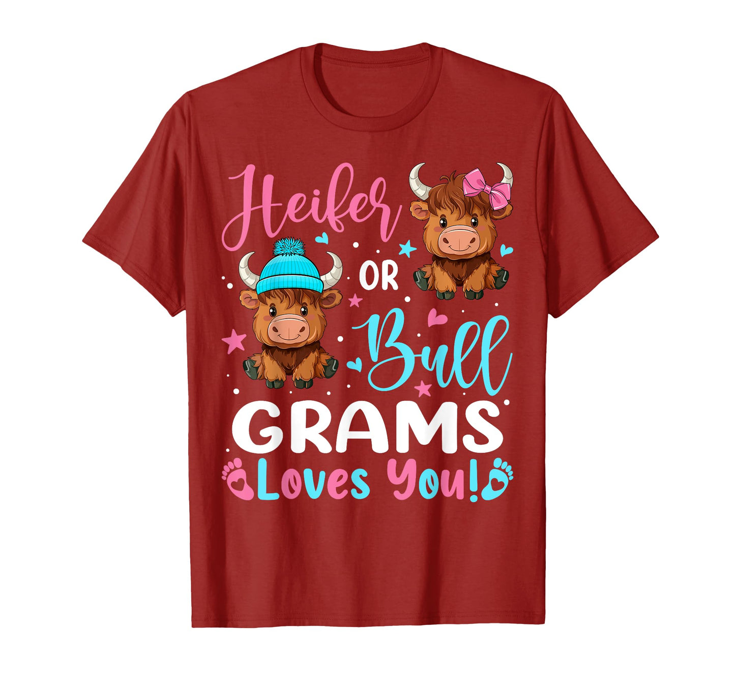 Bull or Heifer Grams Loves You Highland Cow Lover T-Shirt